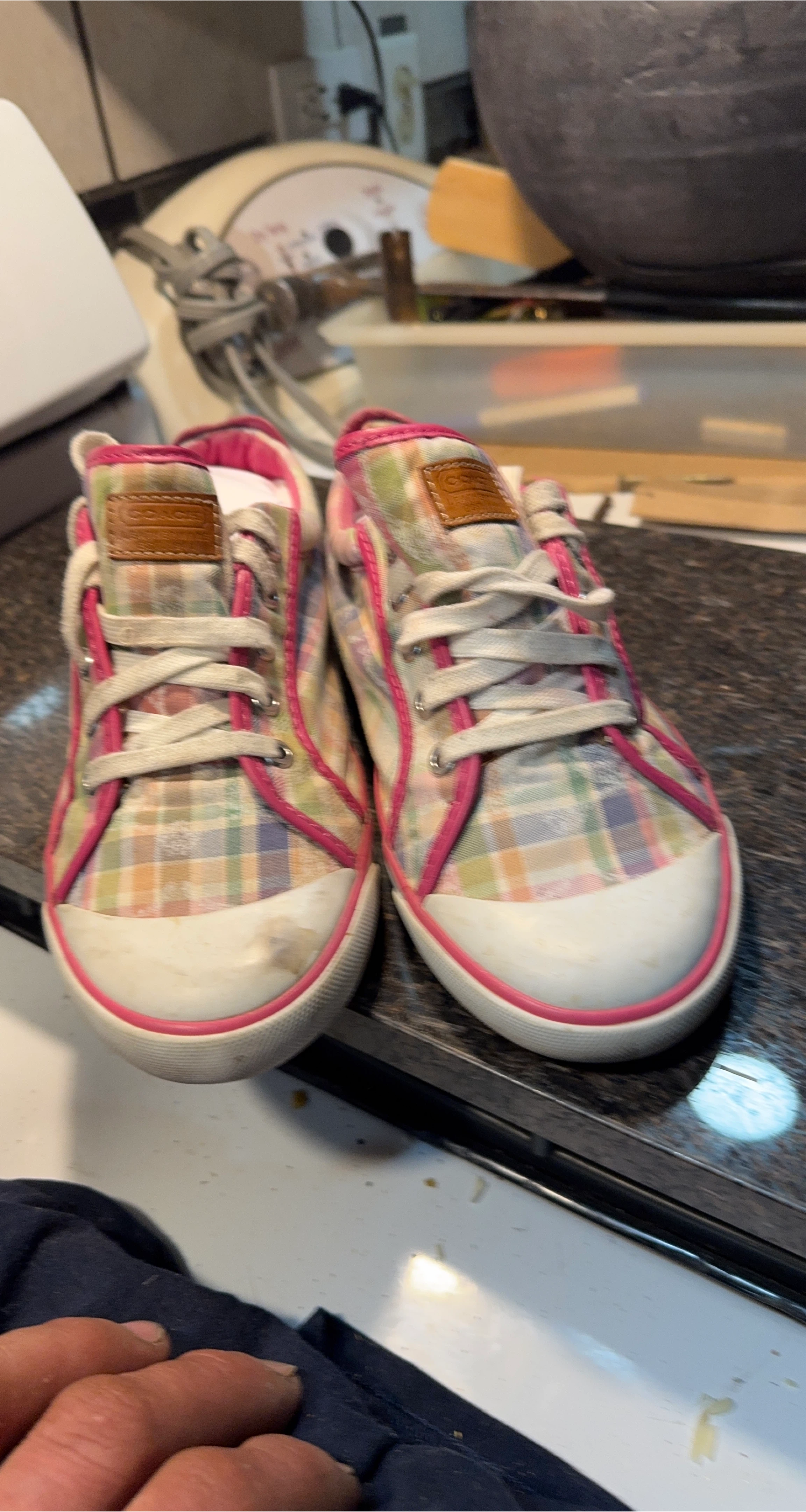 Coach Plaid Sneakers - Women's