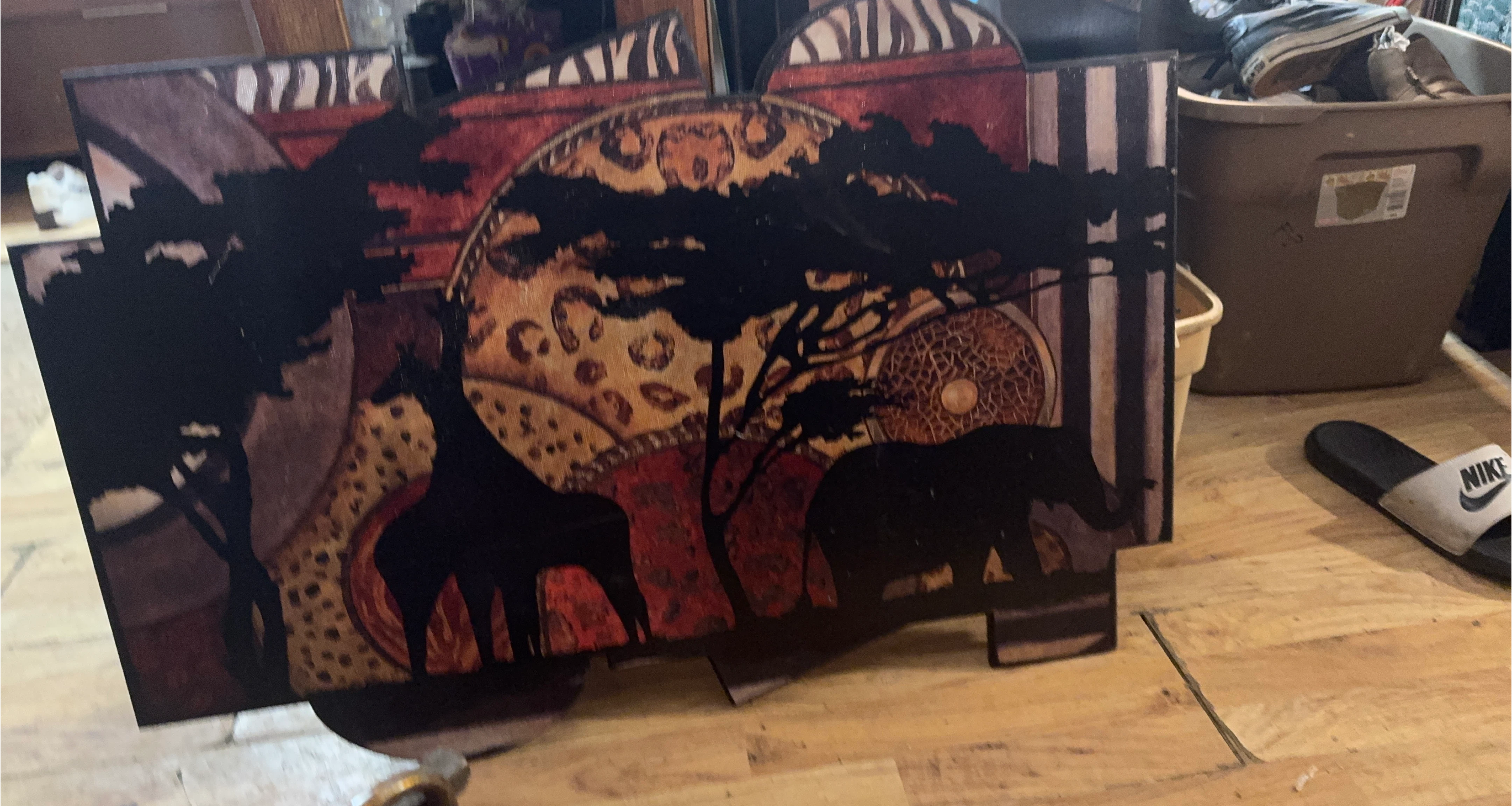 African Safari Silhouette Wall Art