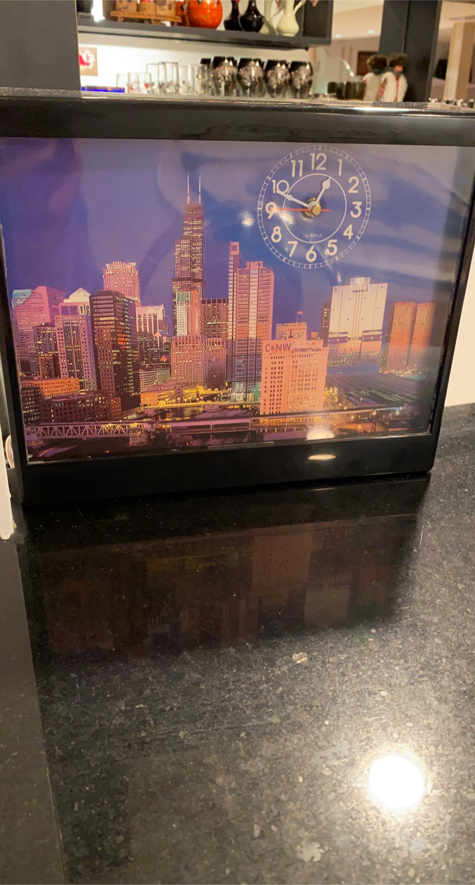 Chicago Skyline Quartz Clock