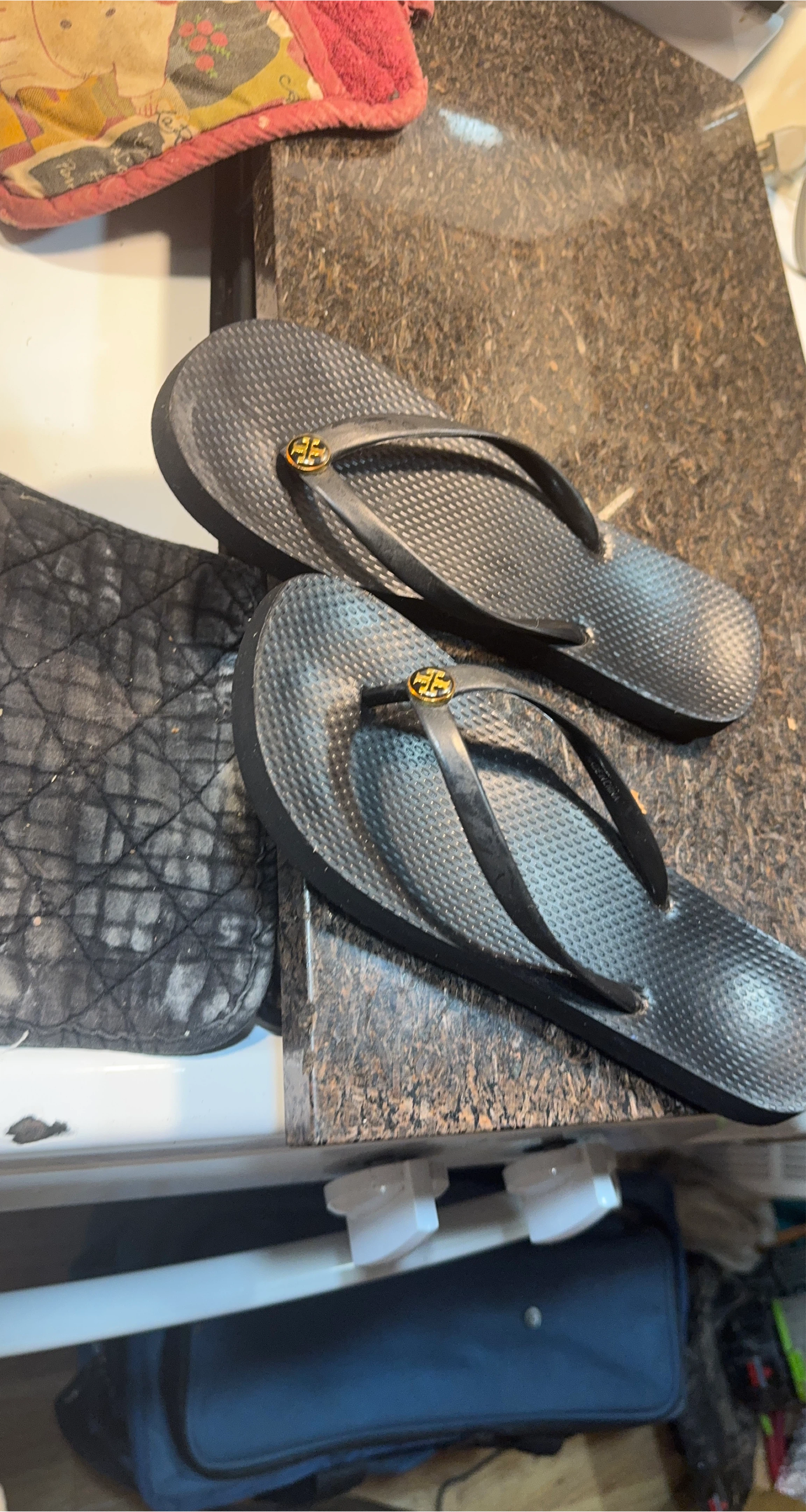 Tory Burch Black Flip Flops