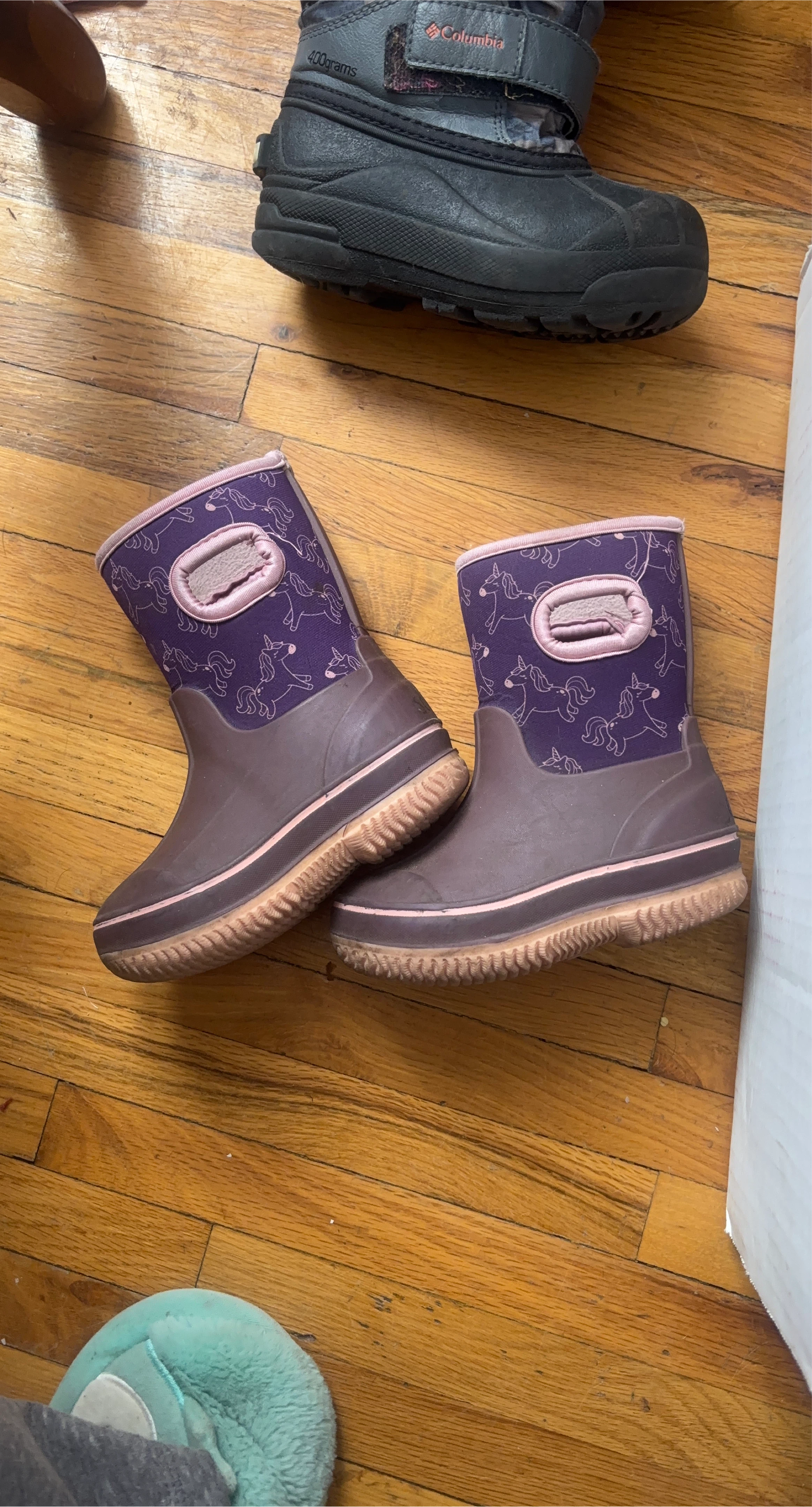 🧡Bogs Unicorn Rain Boots - Purple - Size Toddler 7