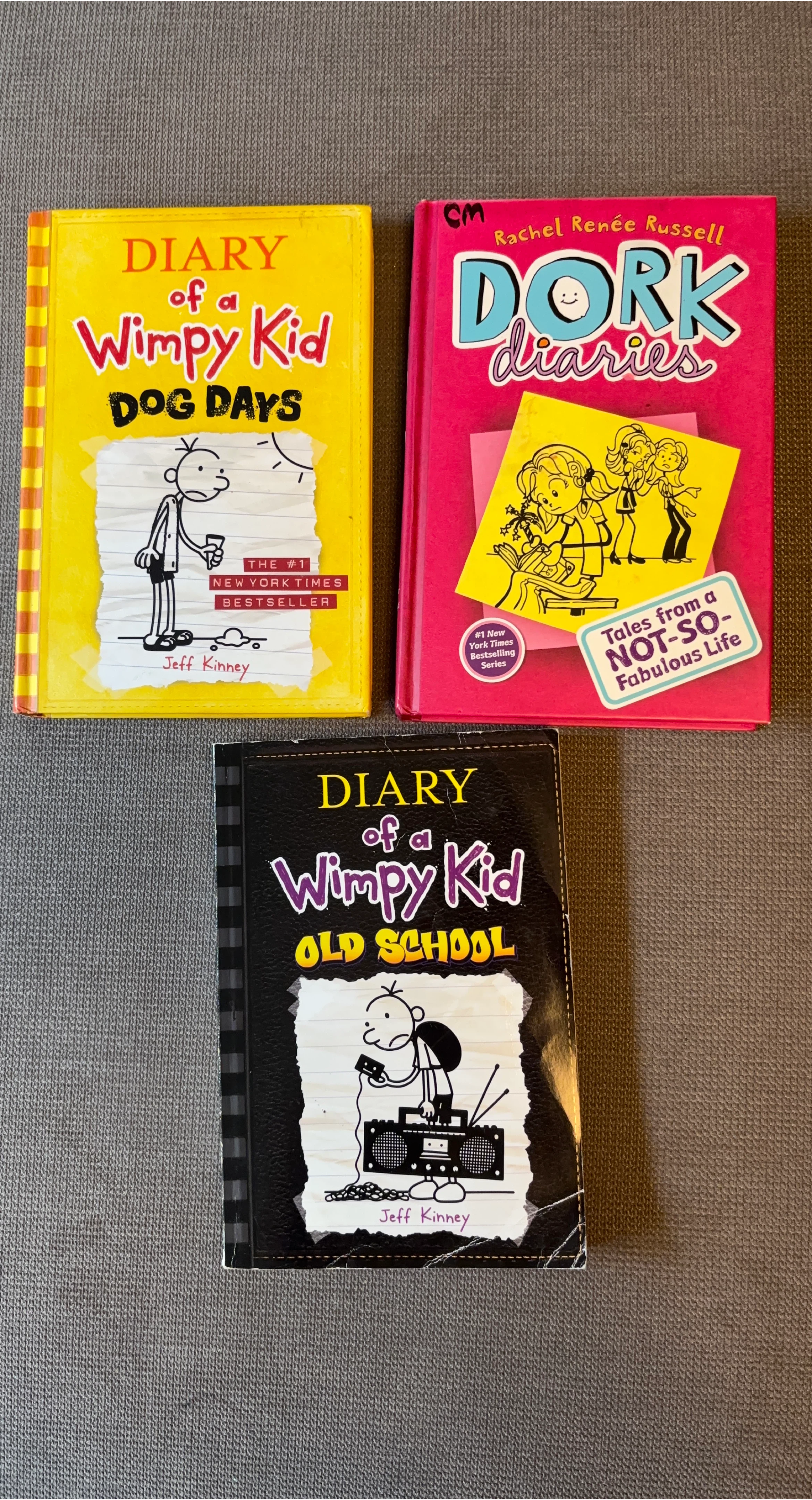 Diary of a Wimpy Kid Dog Days, Old School & Dork Diaries Books