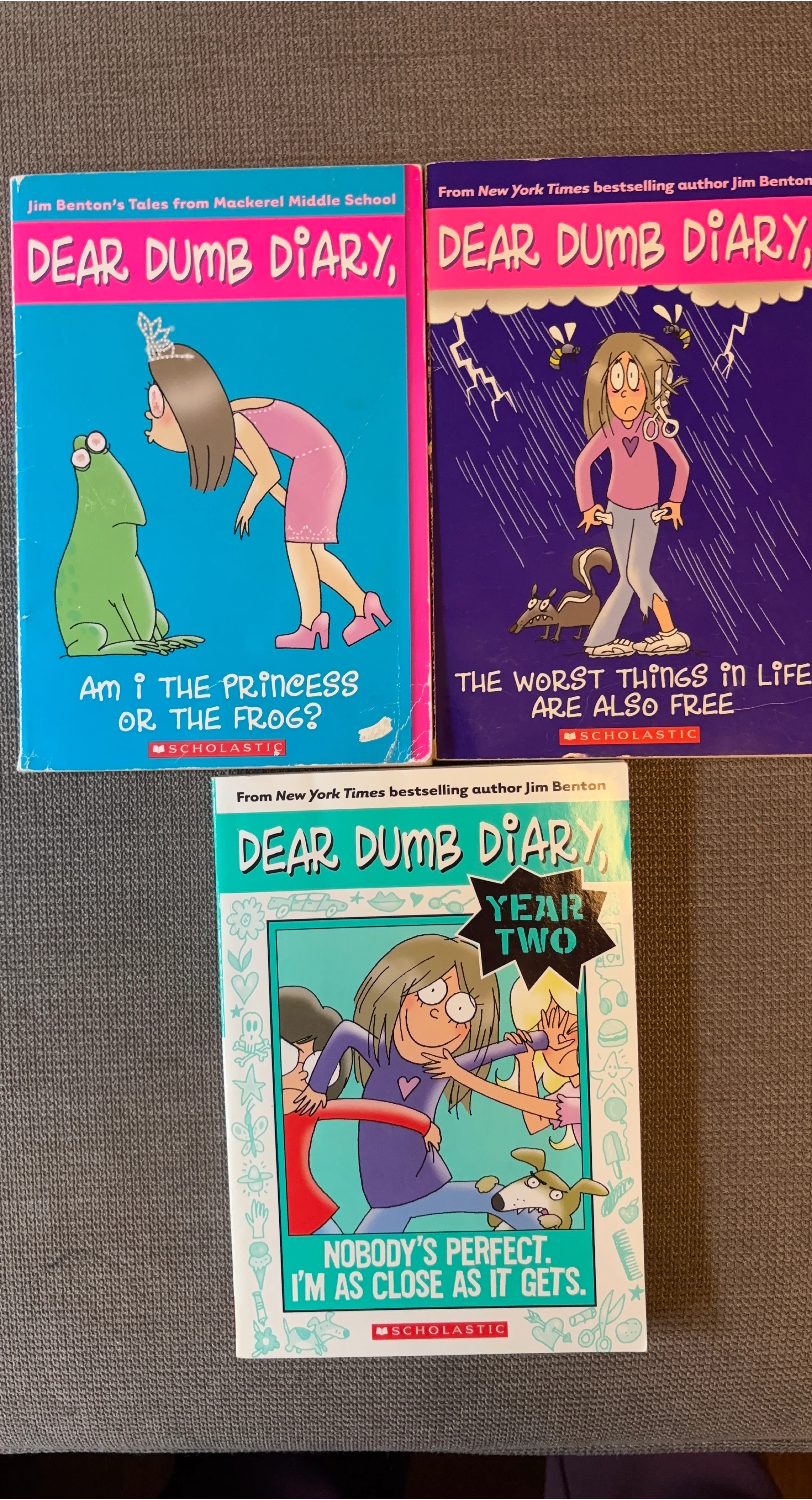 3x Dear Dumb Diary Books by Jim Benton