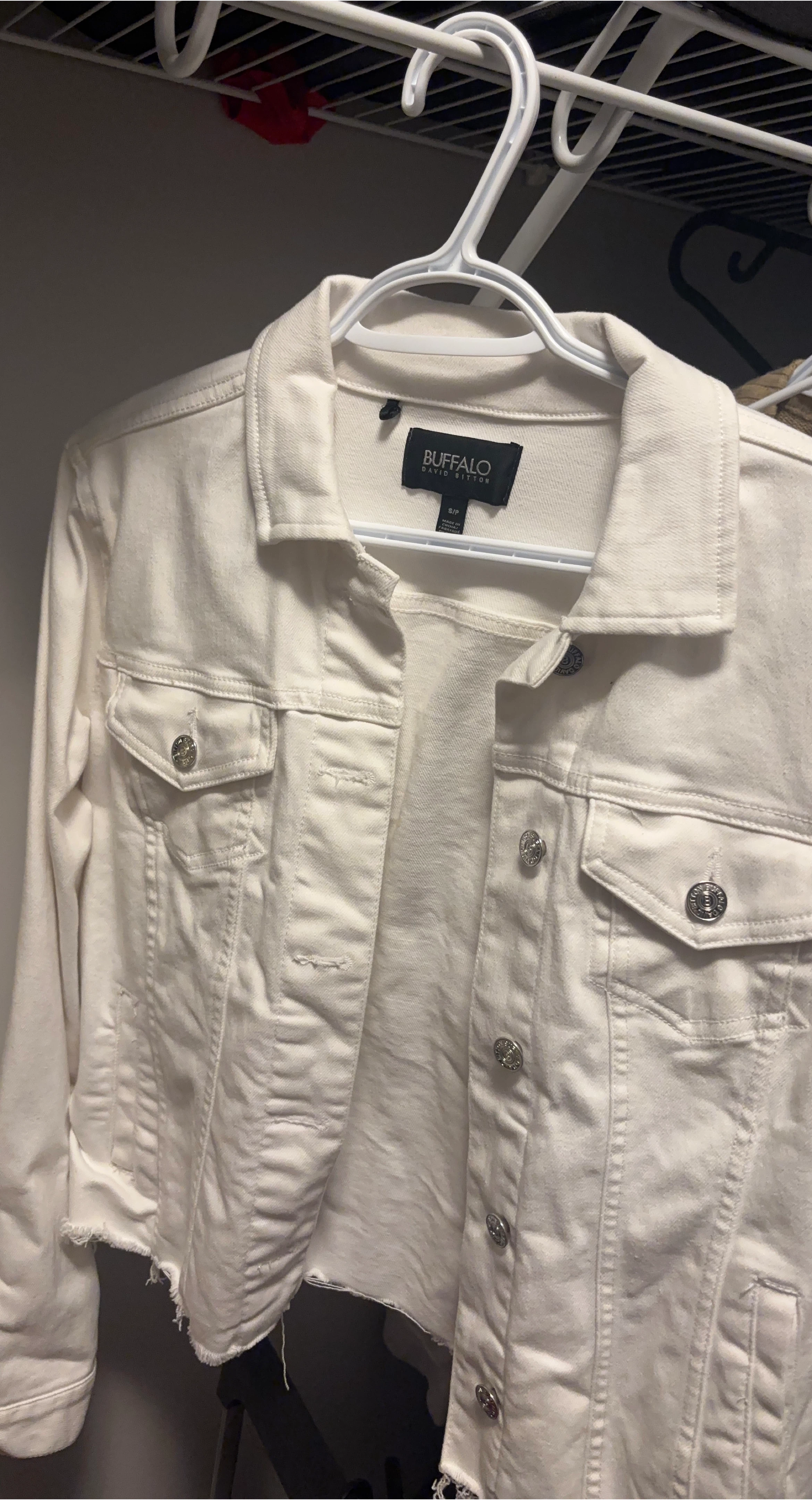 Buffalo David Bitton White Denim Jacket - Size S/P