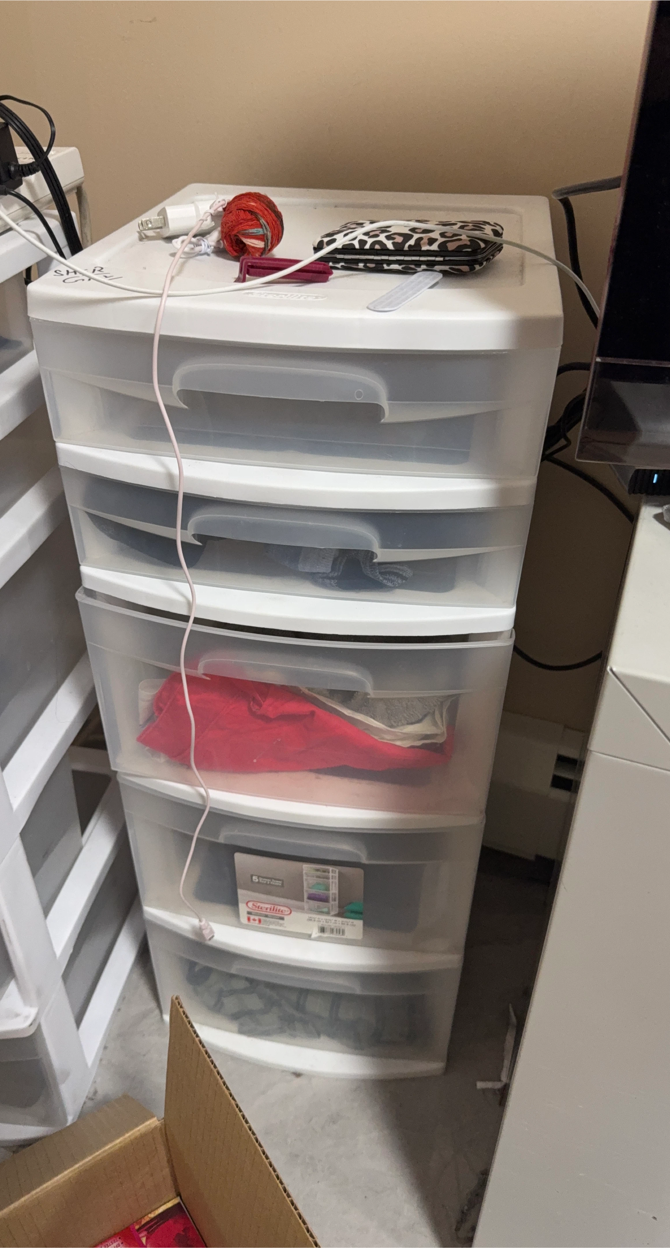 Sterilite 5 Drawer Plastic Storage Unit