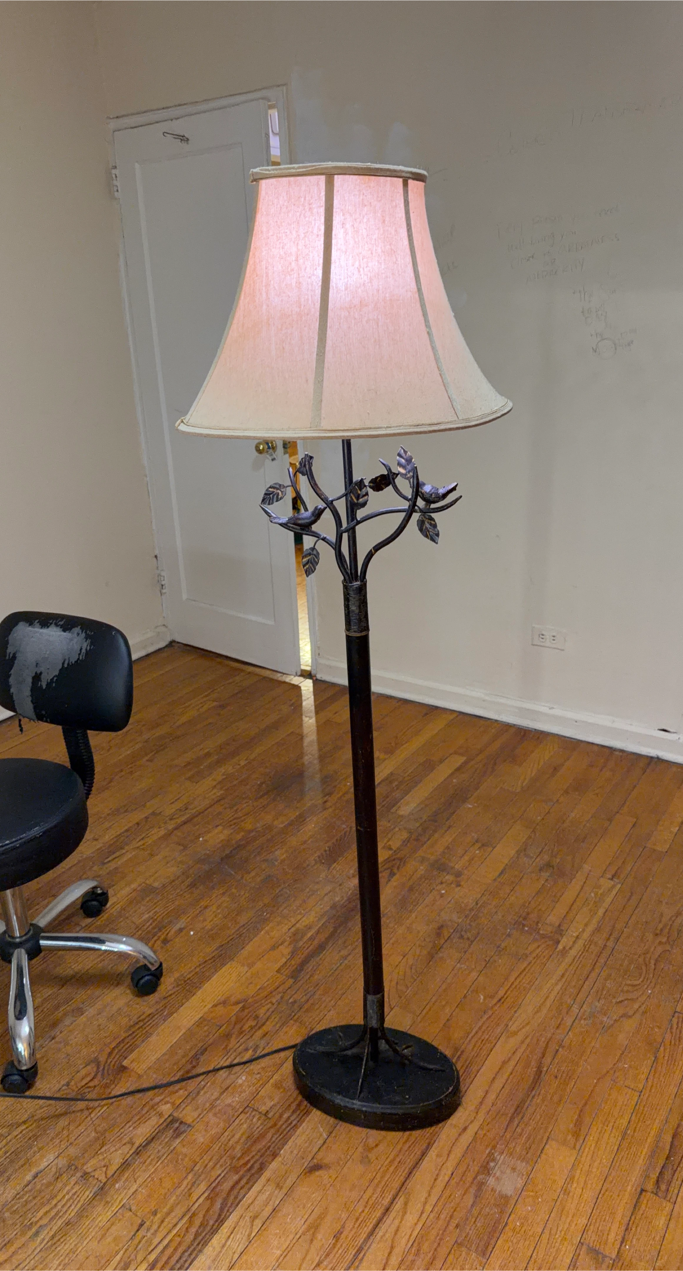 Vintage Style Tree and Bird Floor Lamp