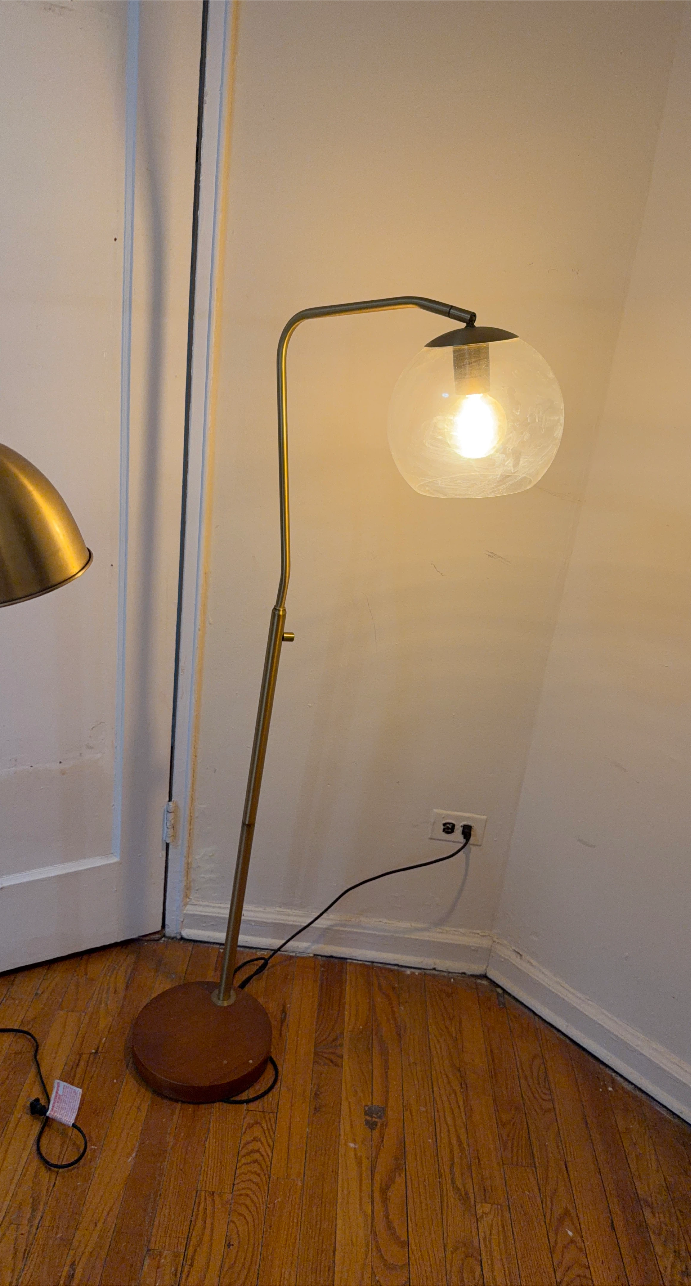 Arc Floor Lamp with Globe Shade