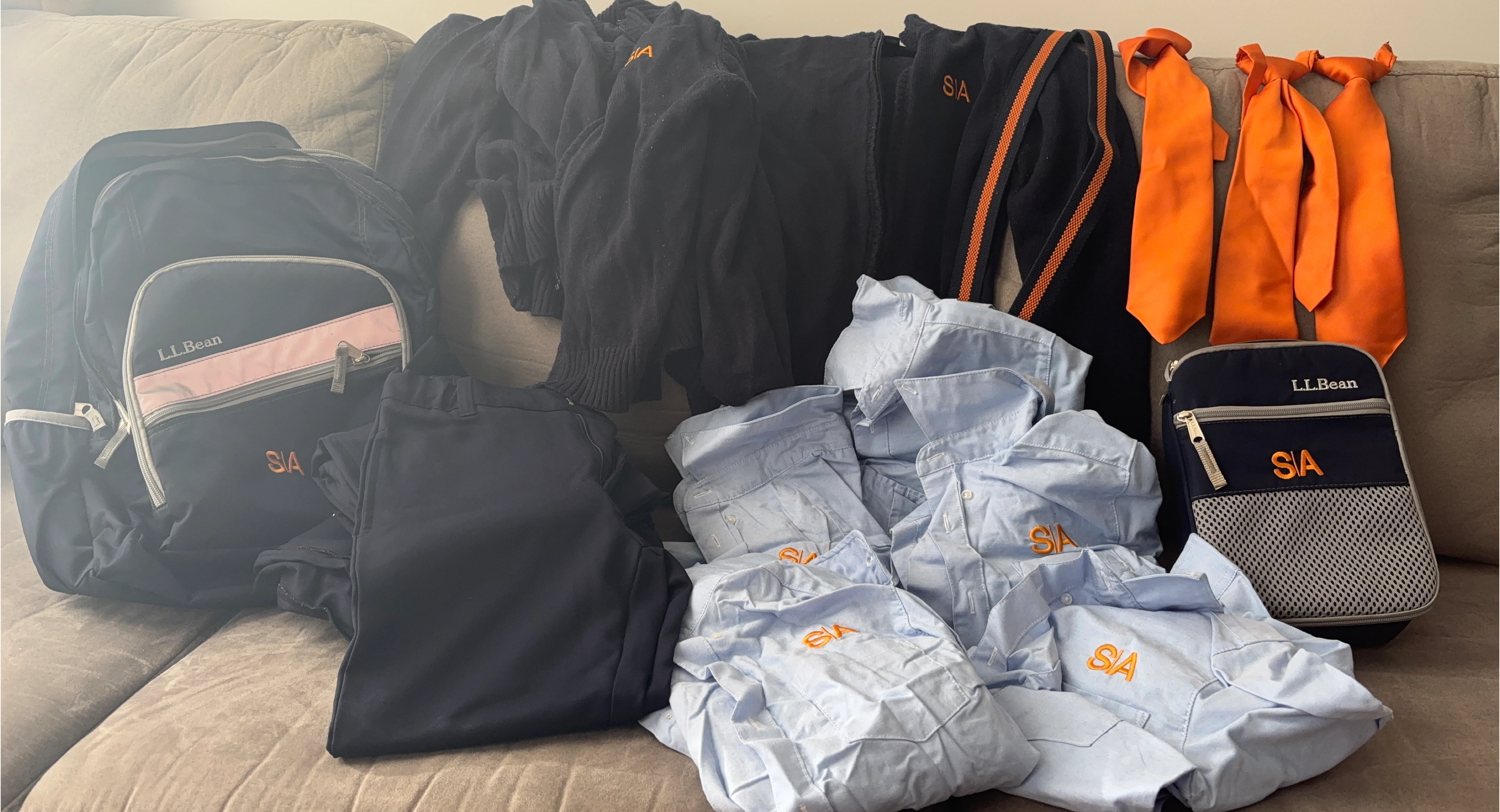 Boys size 10 S/A School Uniform Set & Bags