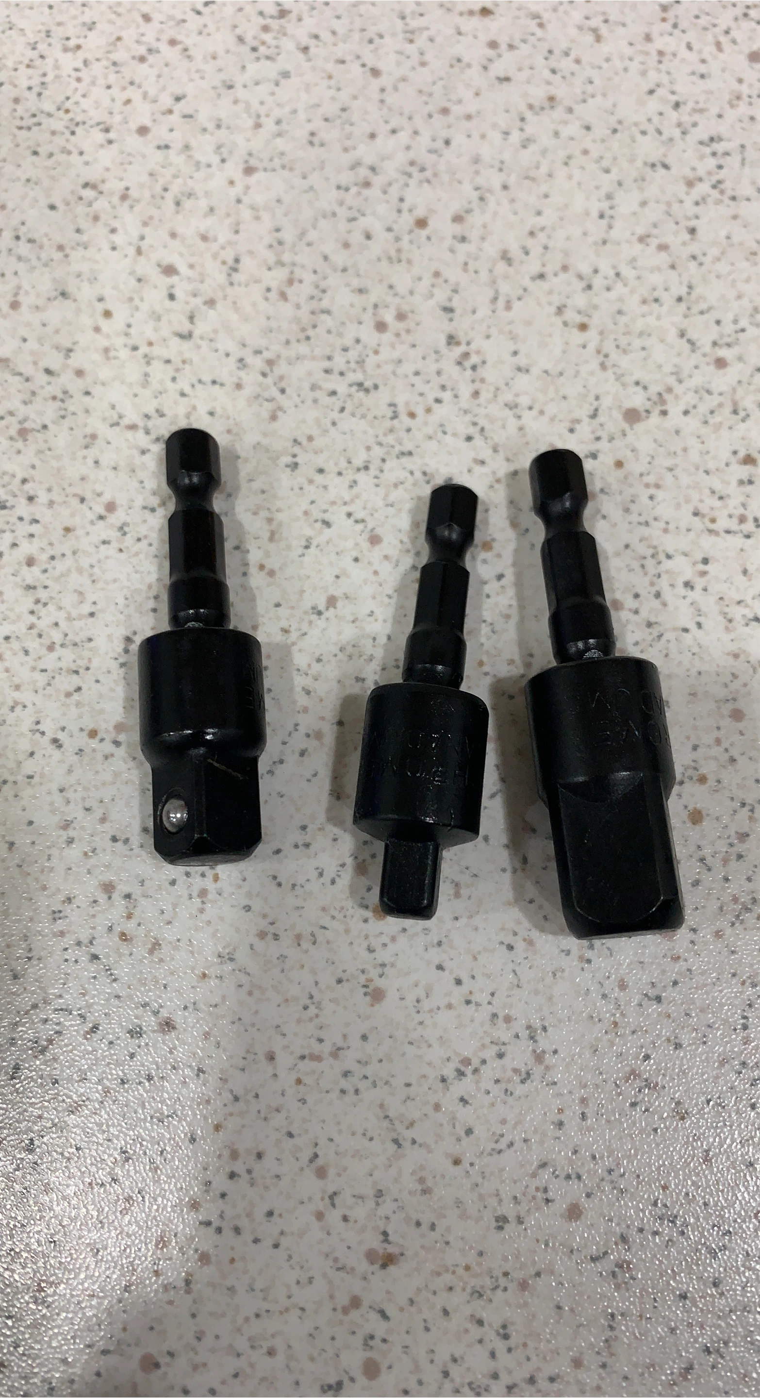 3pc Chrome Vanadium Socket Adapter Set