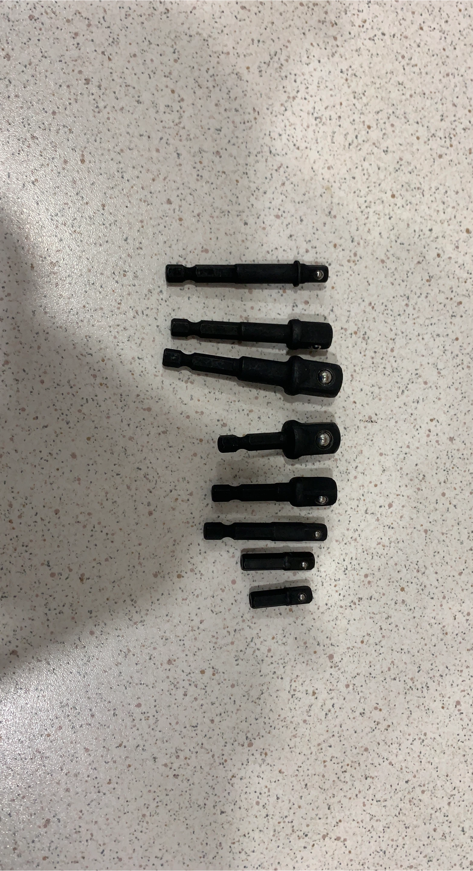 Set of  8Black Socket Adapter Extensions