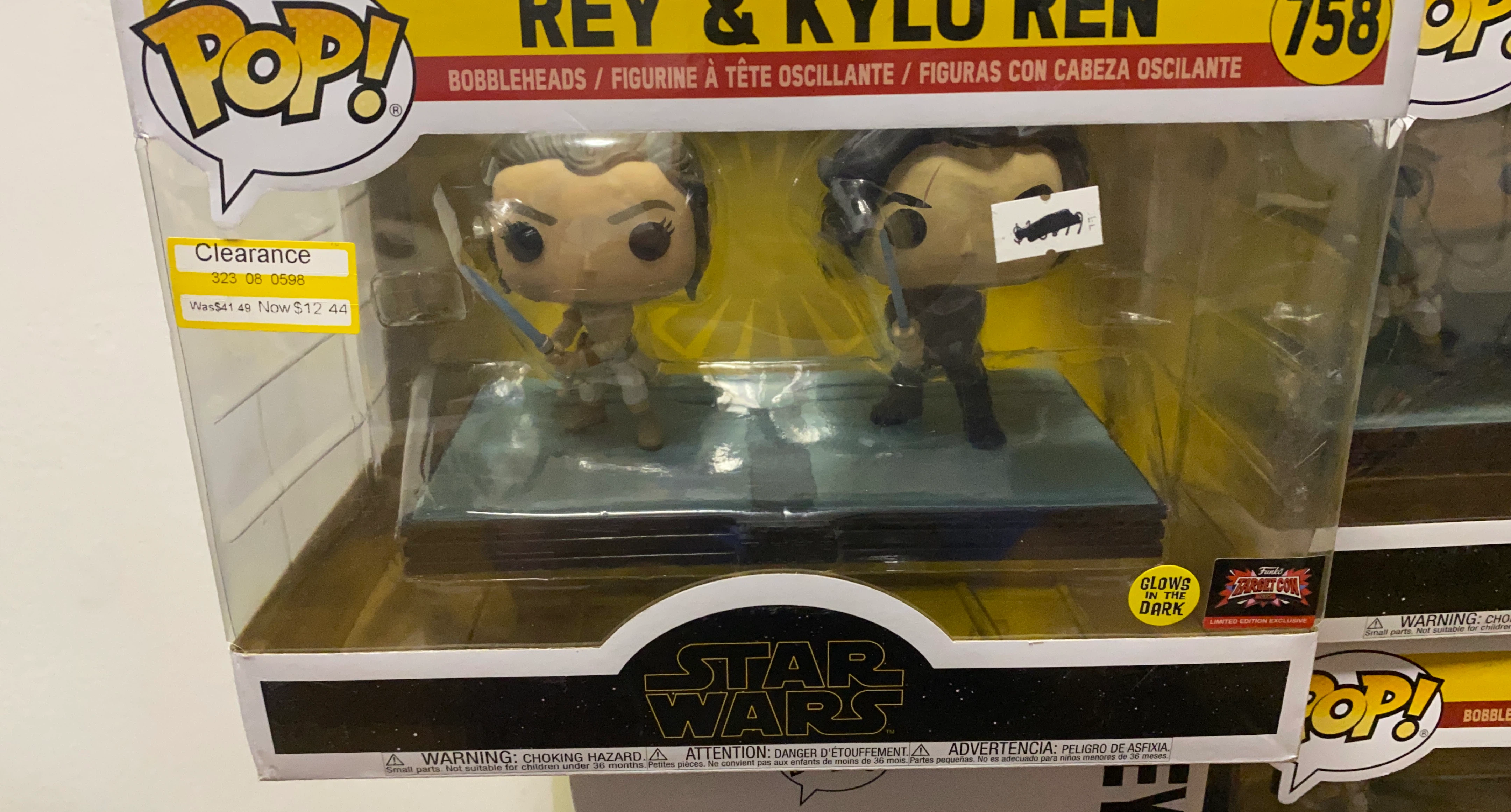 🏆Funko Pop Star Wars Rey & Kylo Ren Bobblehead Figure 758
