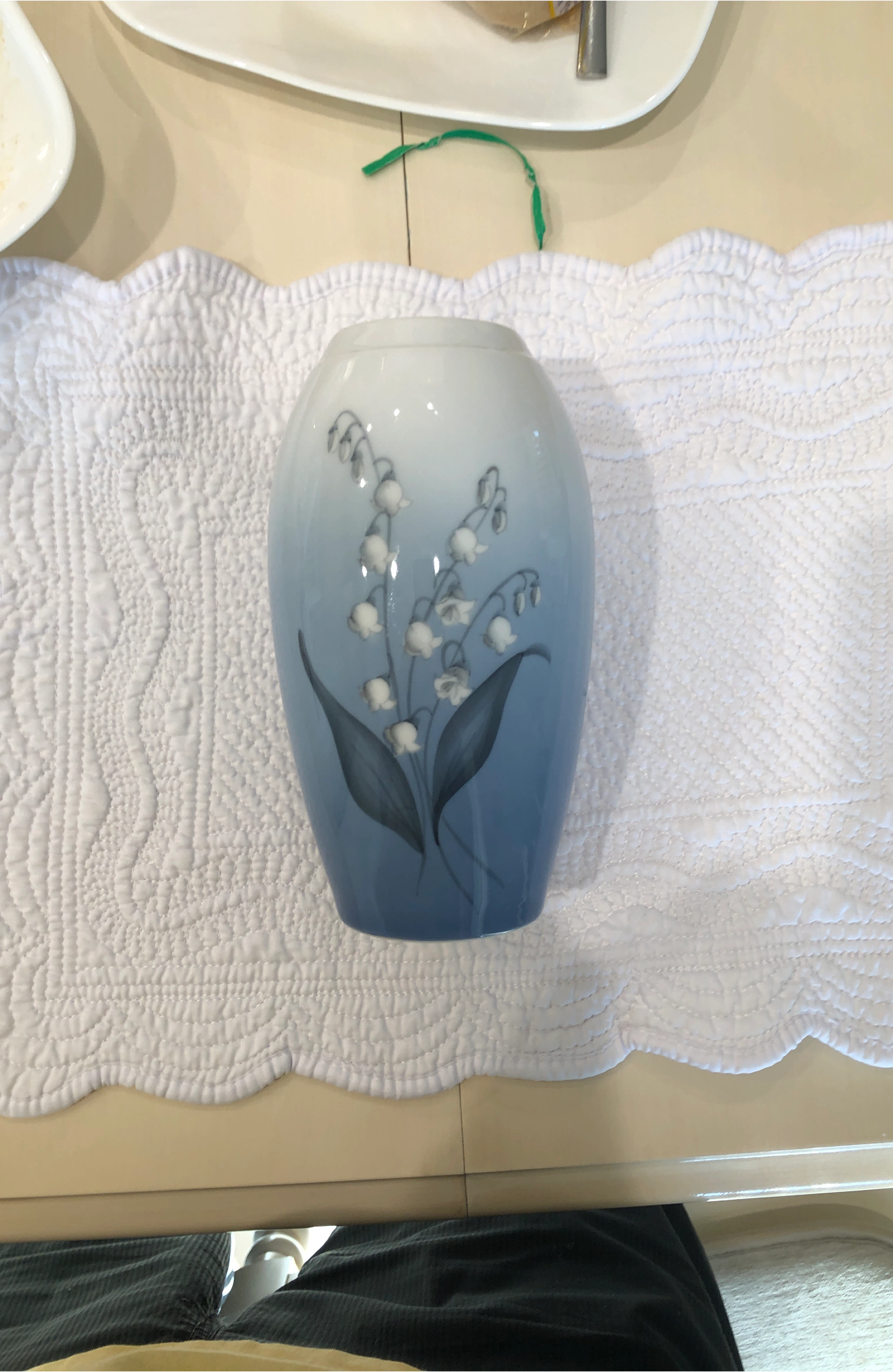 Blue and White Lily of the Valley Vase