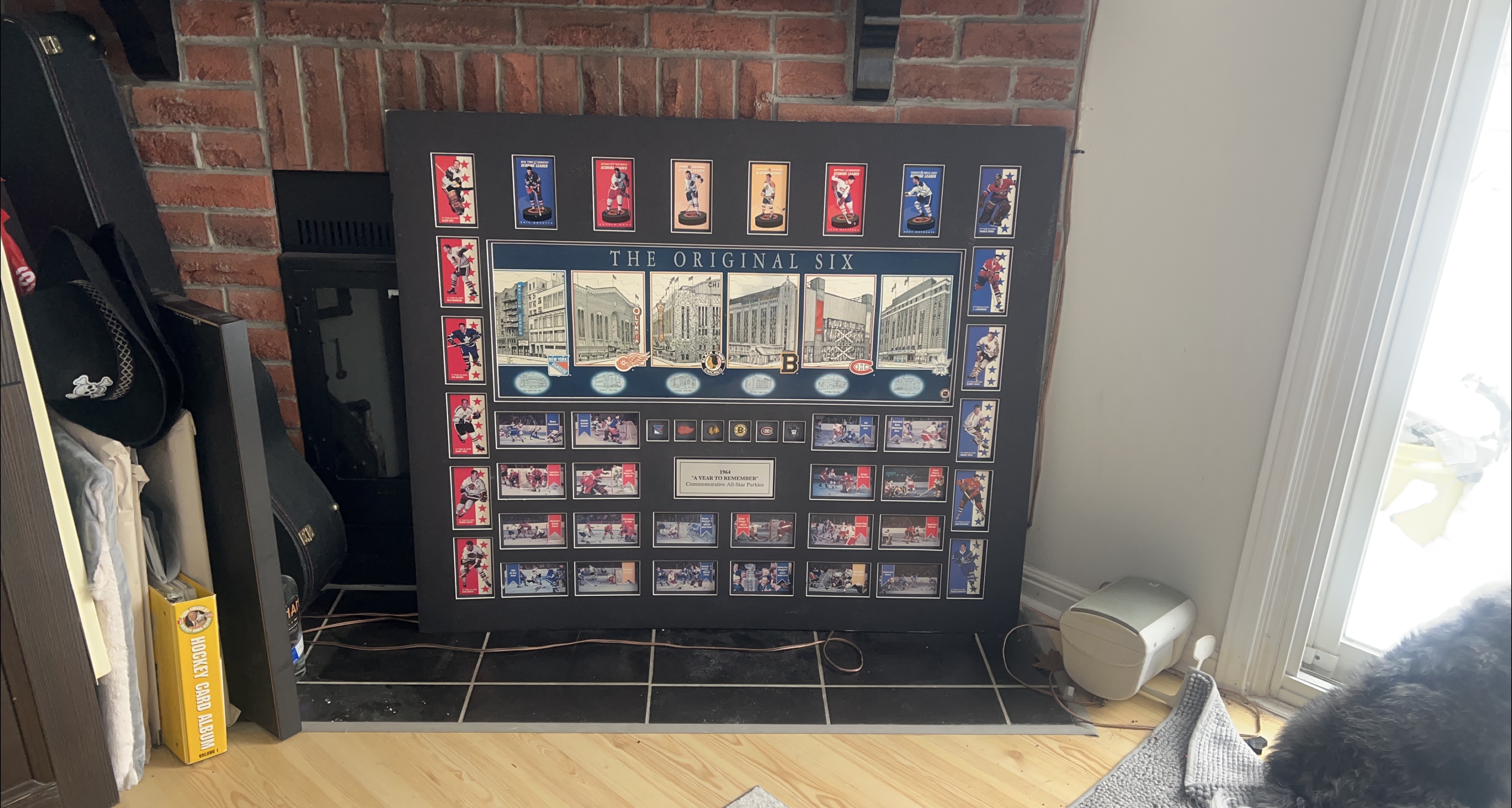The Original Six Commemorative Hockey Display