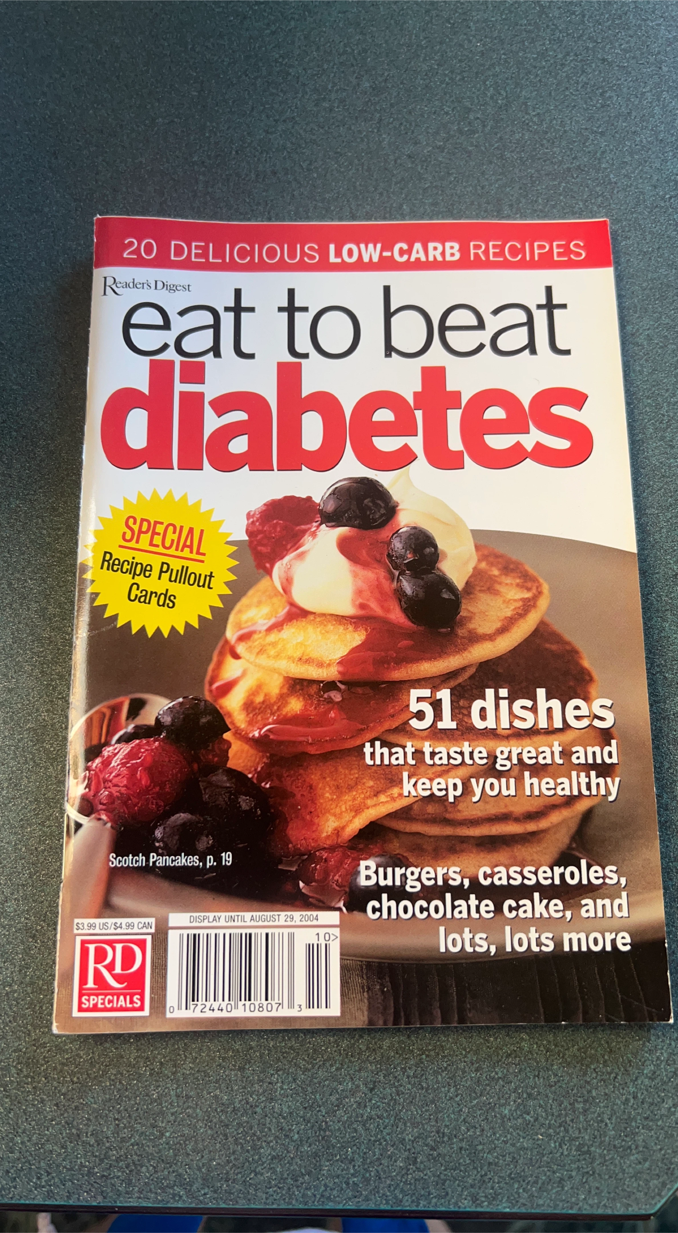 Reader's Digest Eat to Beat Diabetes Low-Carb Recipes Magazine