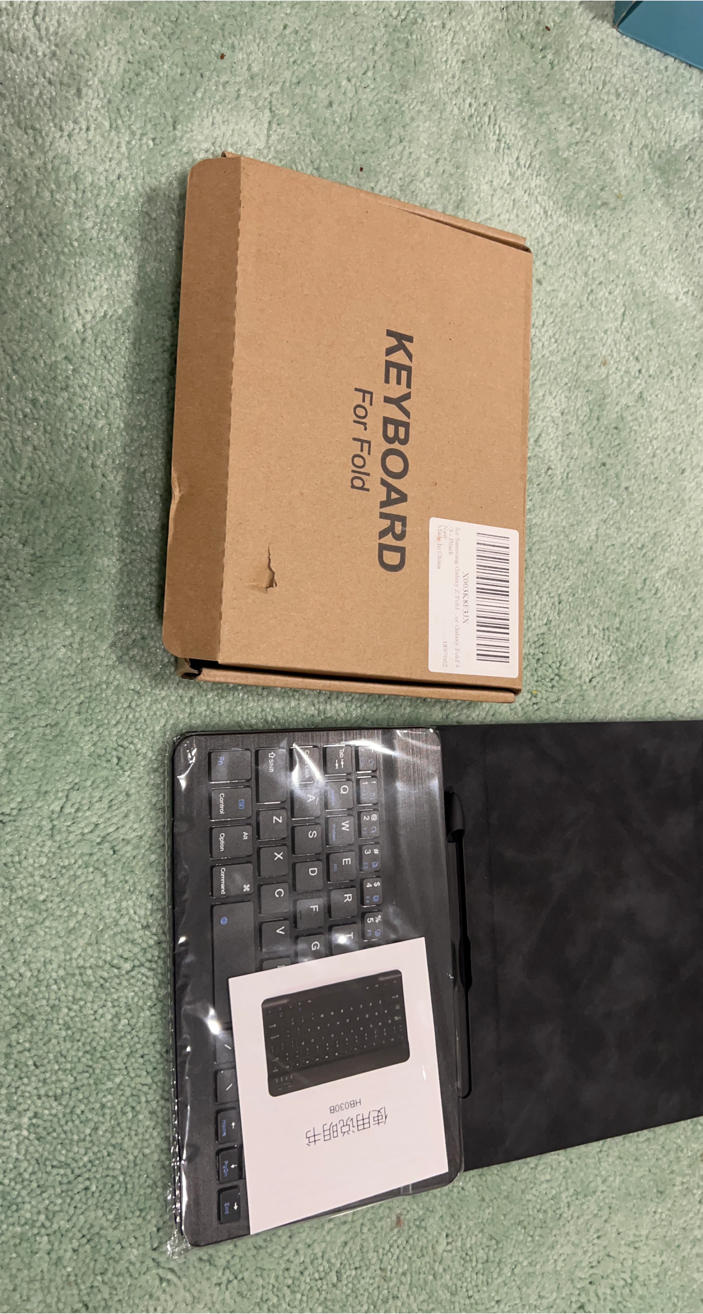 Black Keyboard for Samsung Galaxy Z Fold / Fold 4
