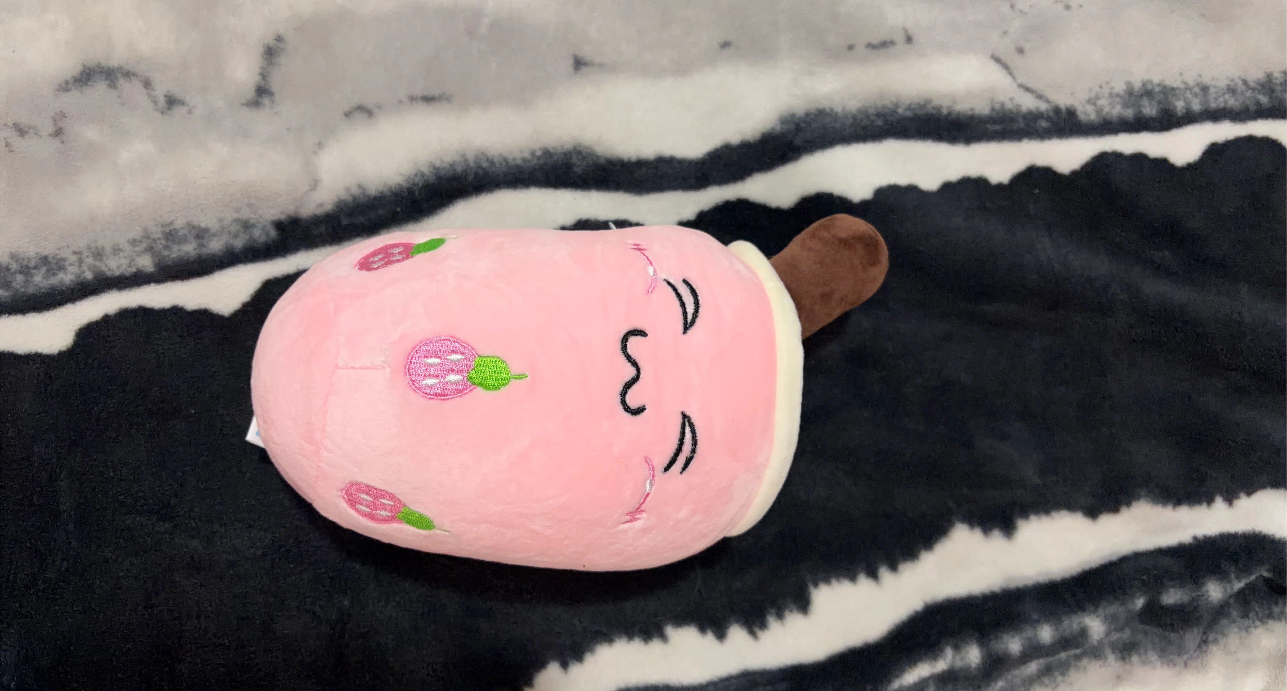 Pink Bubble Tea Plush Toy