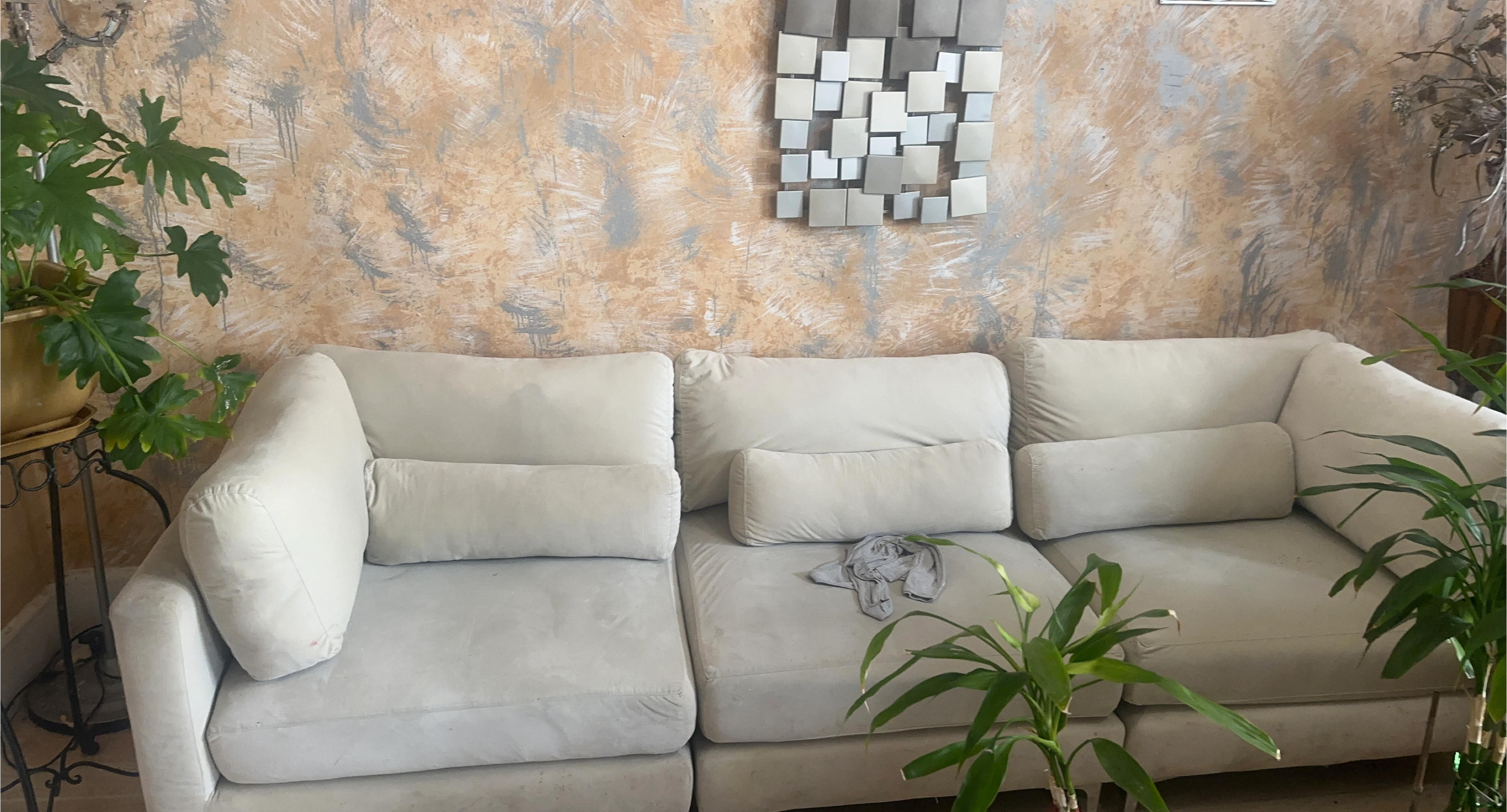 Light Beige Sectional Sofa