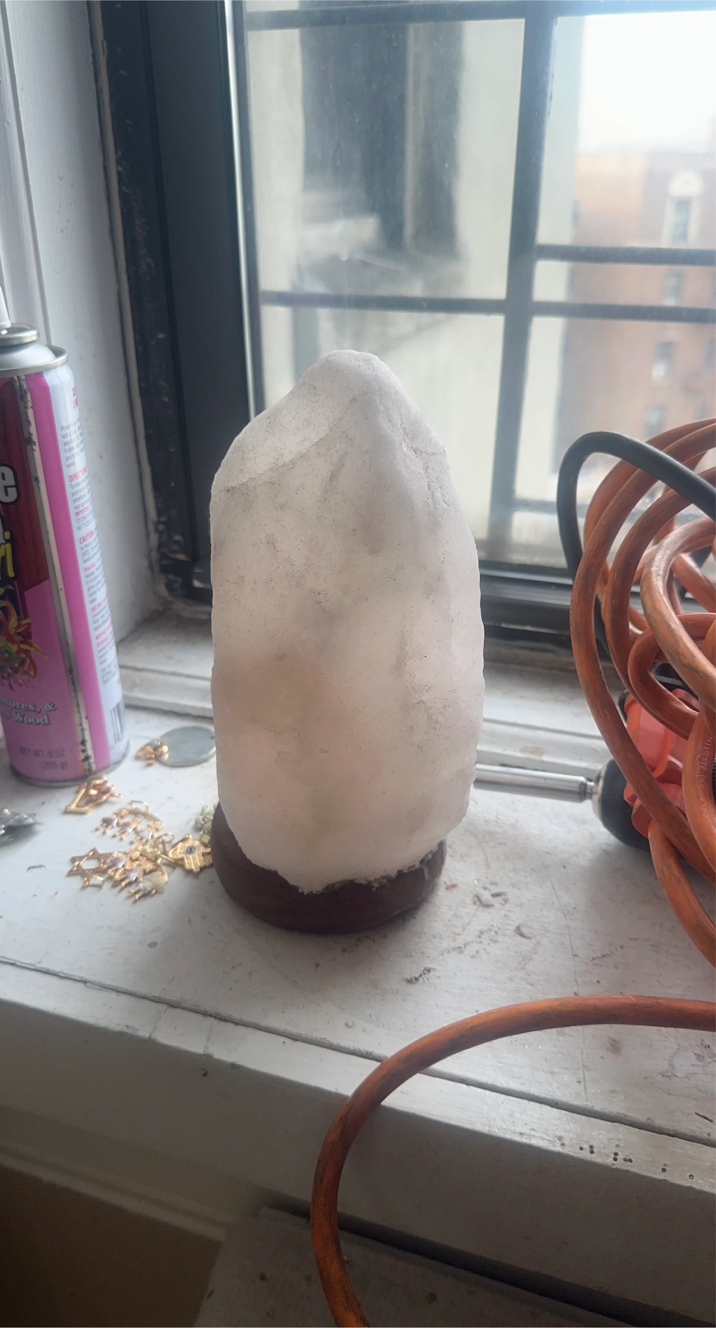 Himalayan Salt Lamp with Wooden Base
