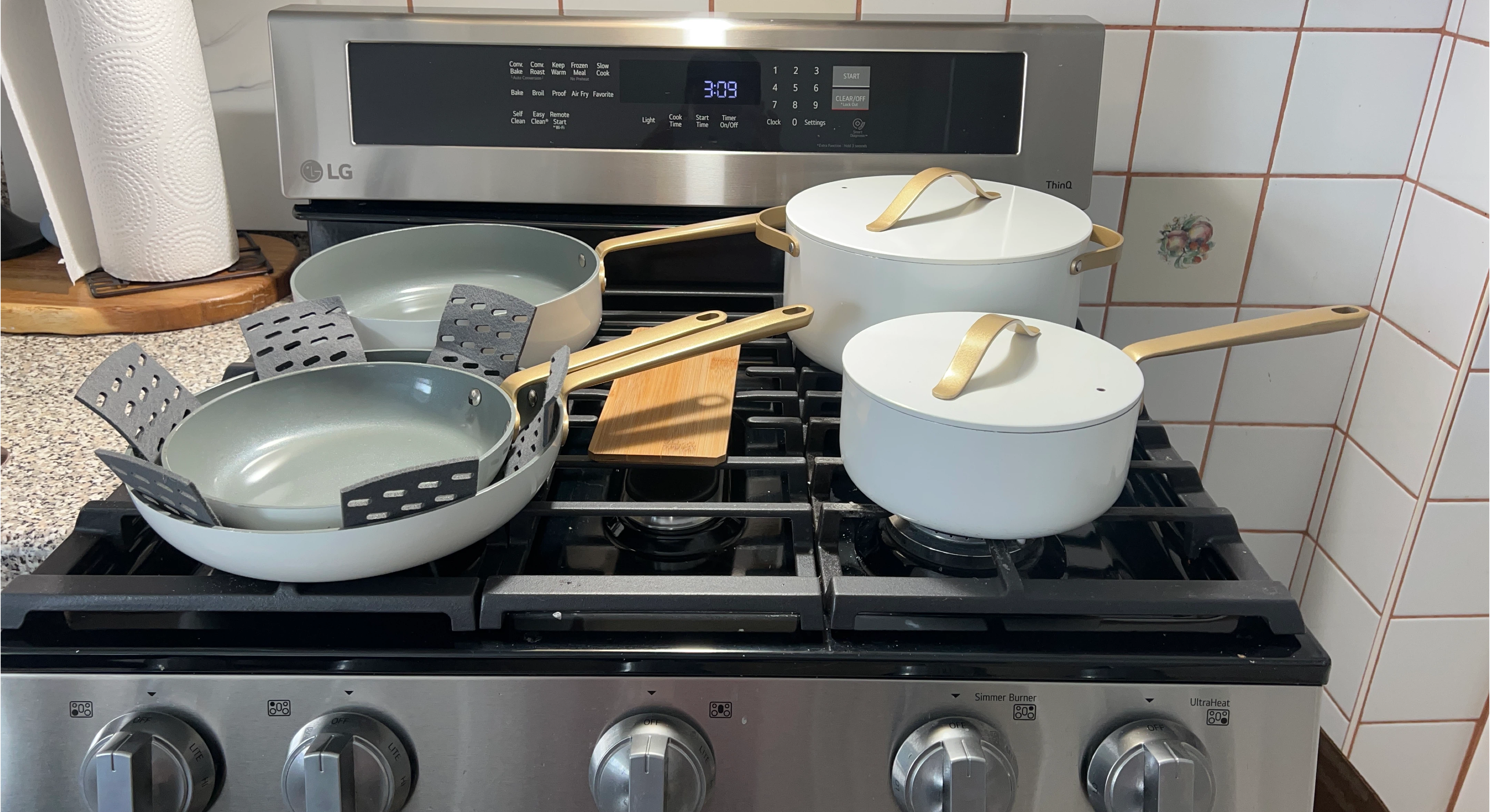 Beautiful by Drew Pots and Pans Set - White and Gold
