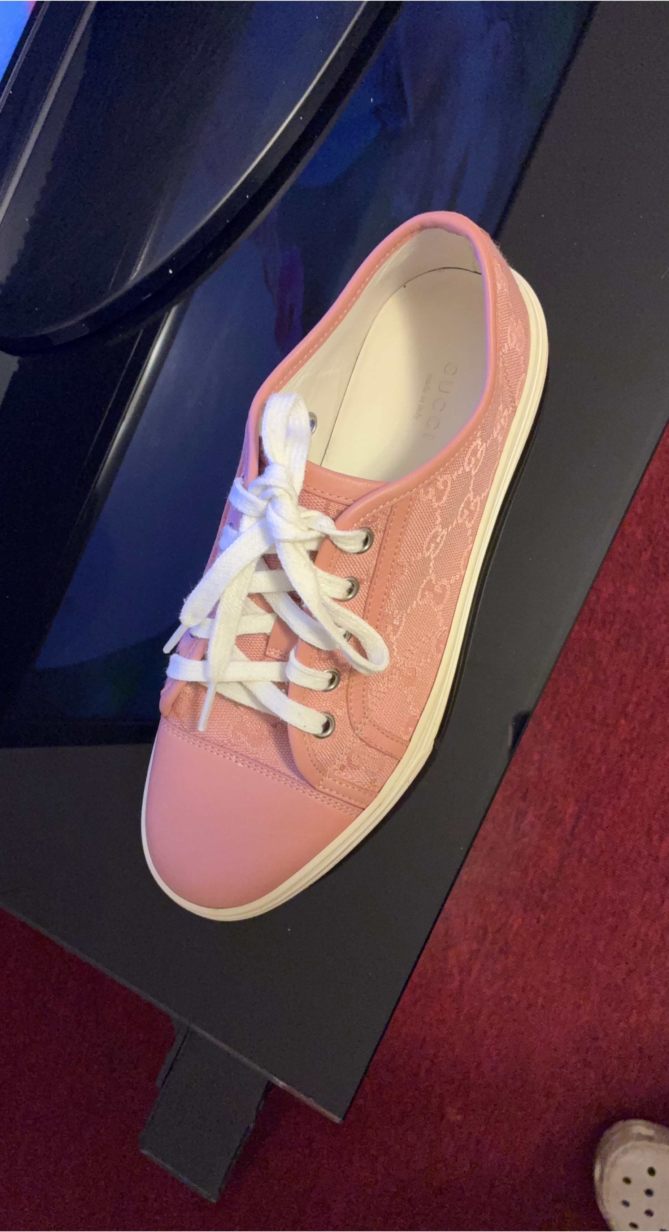 Gucci Pink Canvas Sneakers