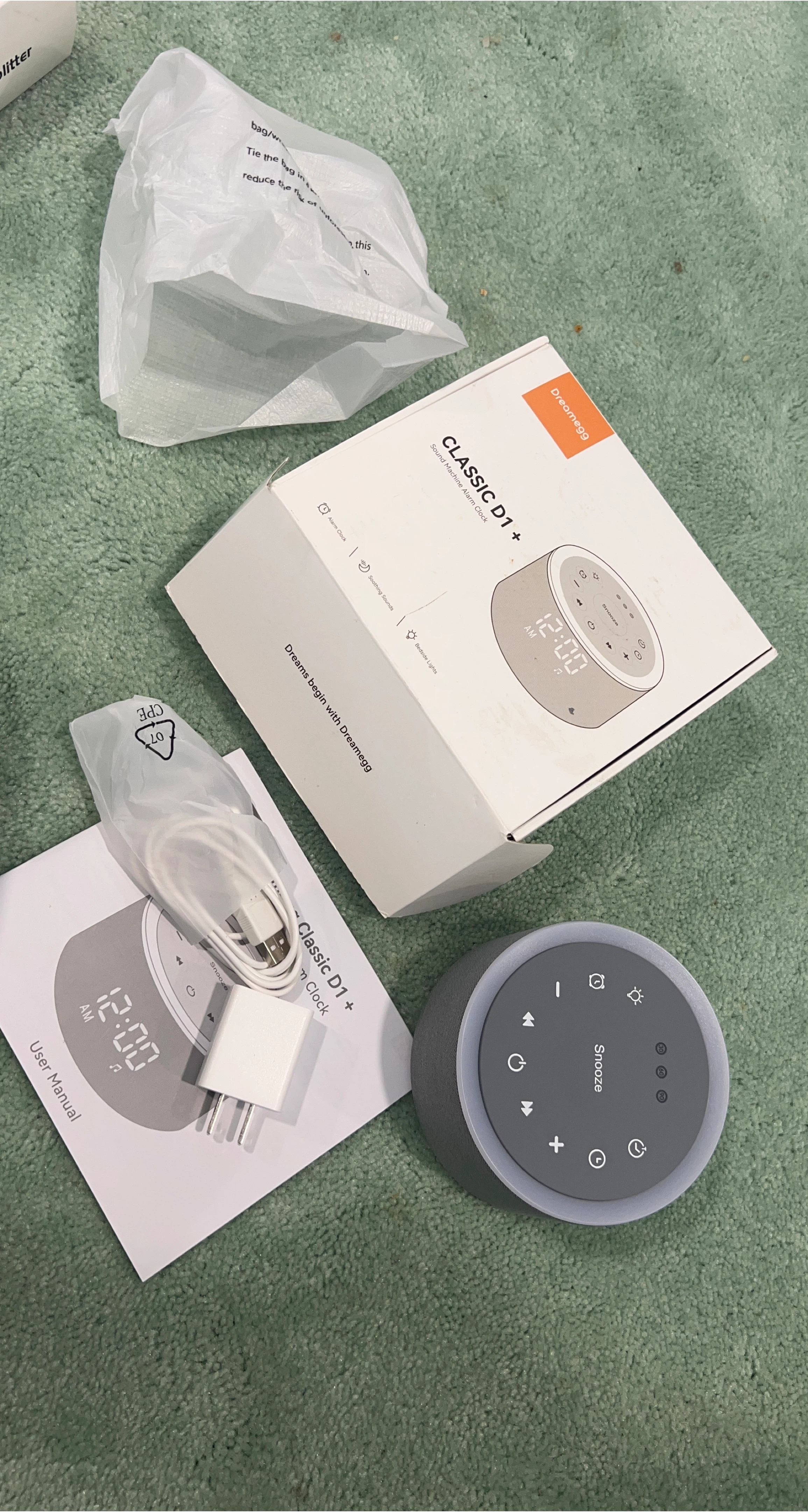 DreamEgg Classic D1+ Sound Machine Alarm Clock
