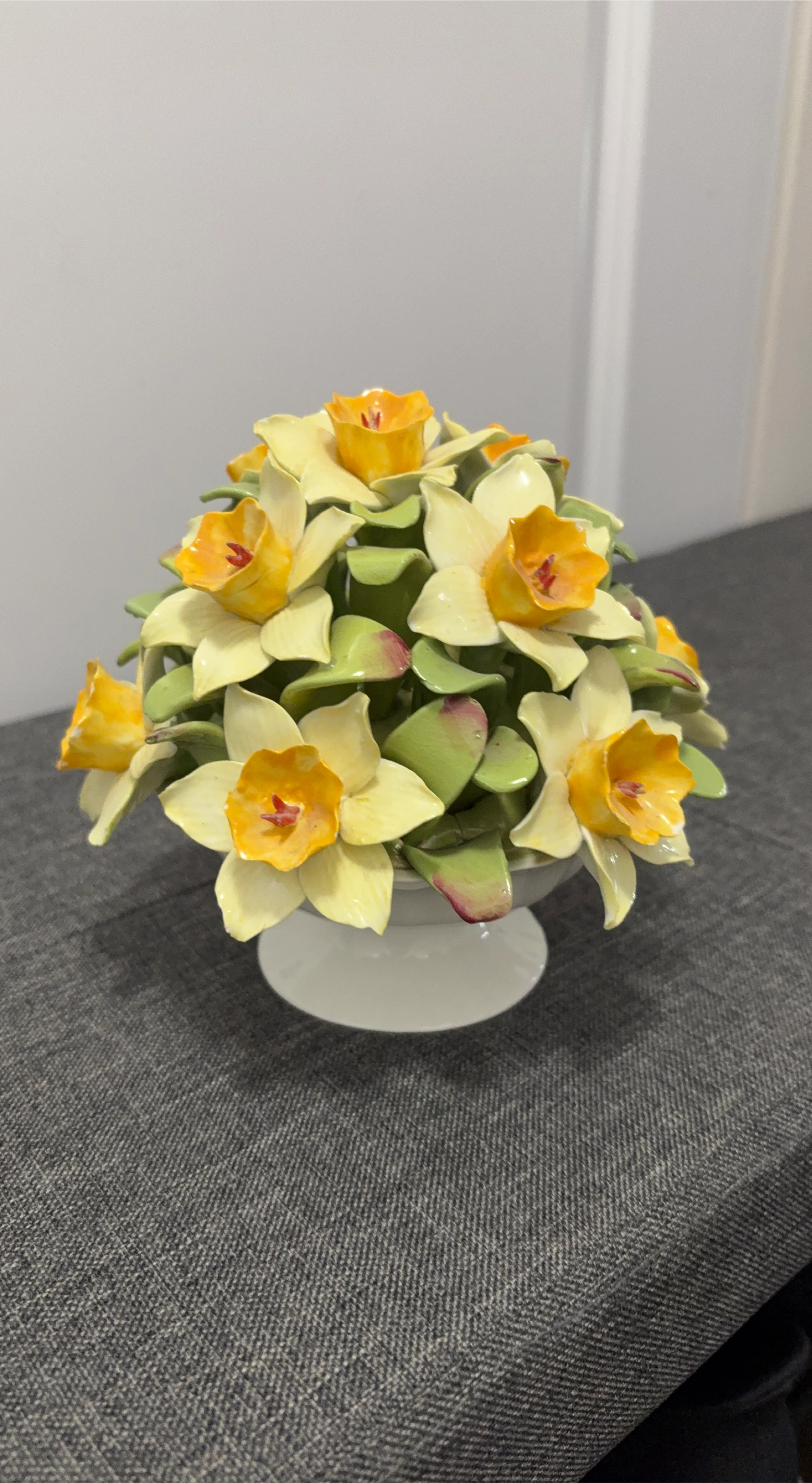Porcelain Daffodil Flower Arrangement