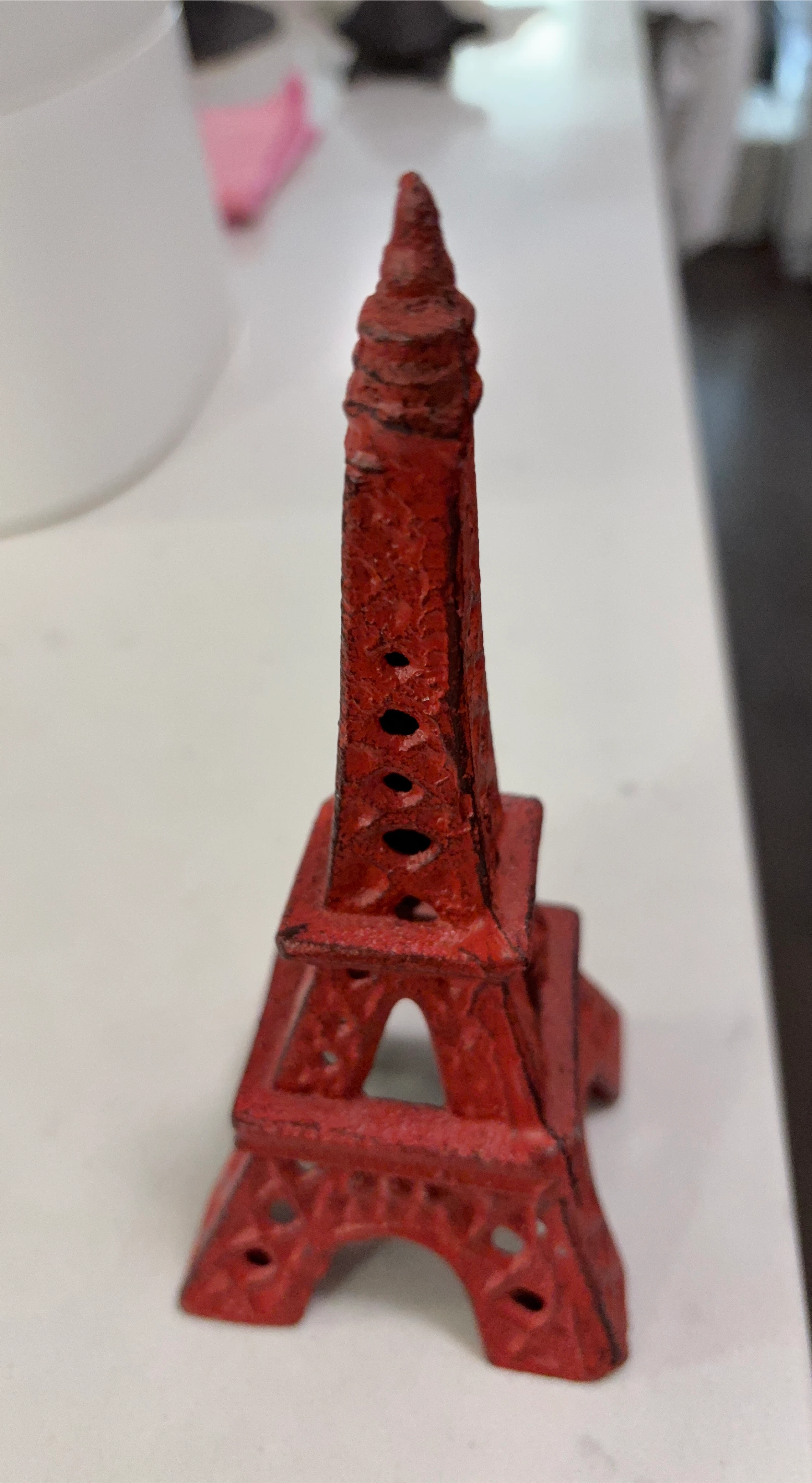 Red Eiffel Tower Figurine
