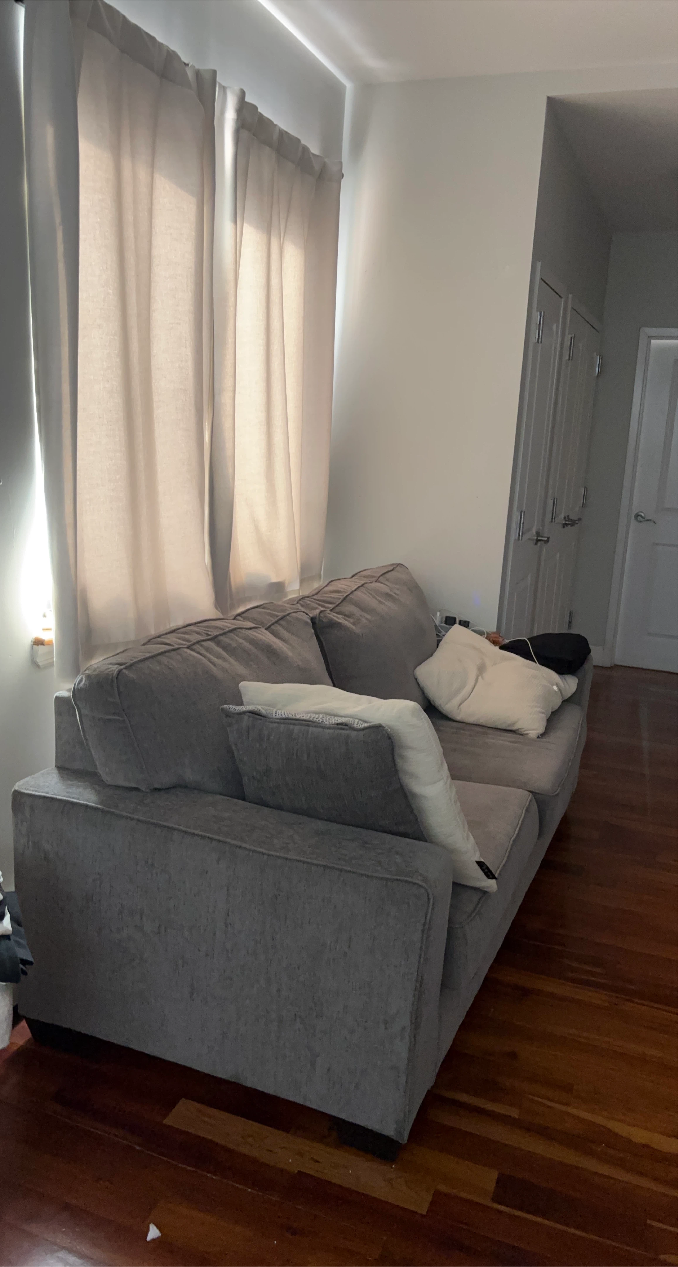 Gray Sofa with Cushions