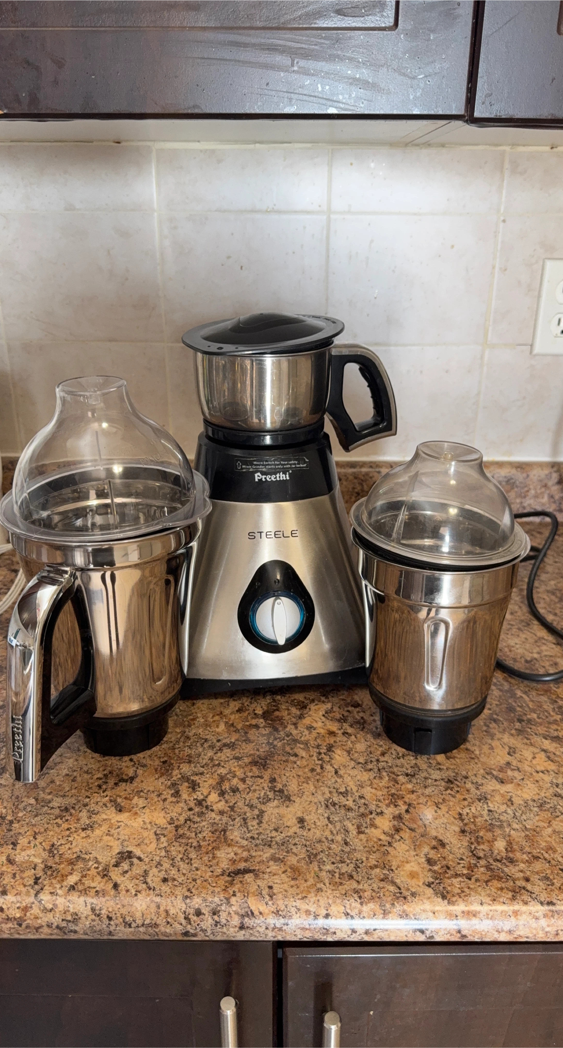 Preethi Steele Mixer Grinder with 3 Jars