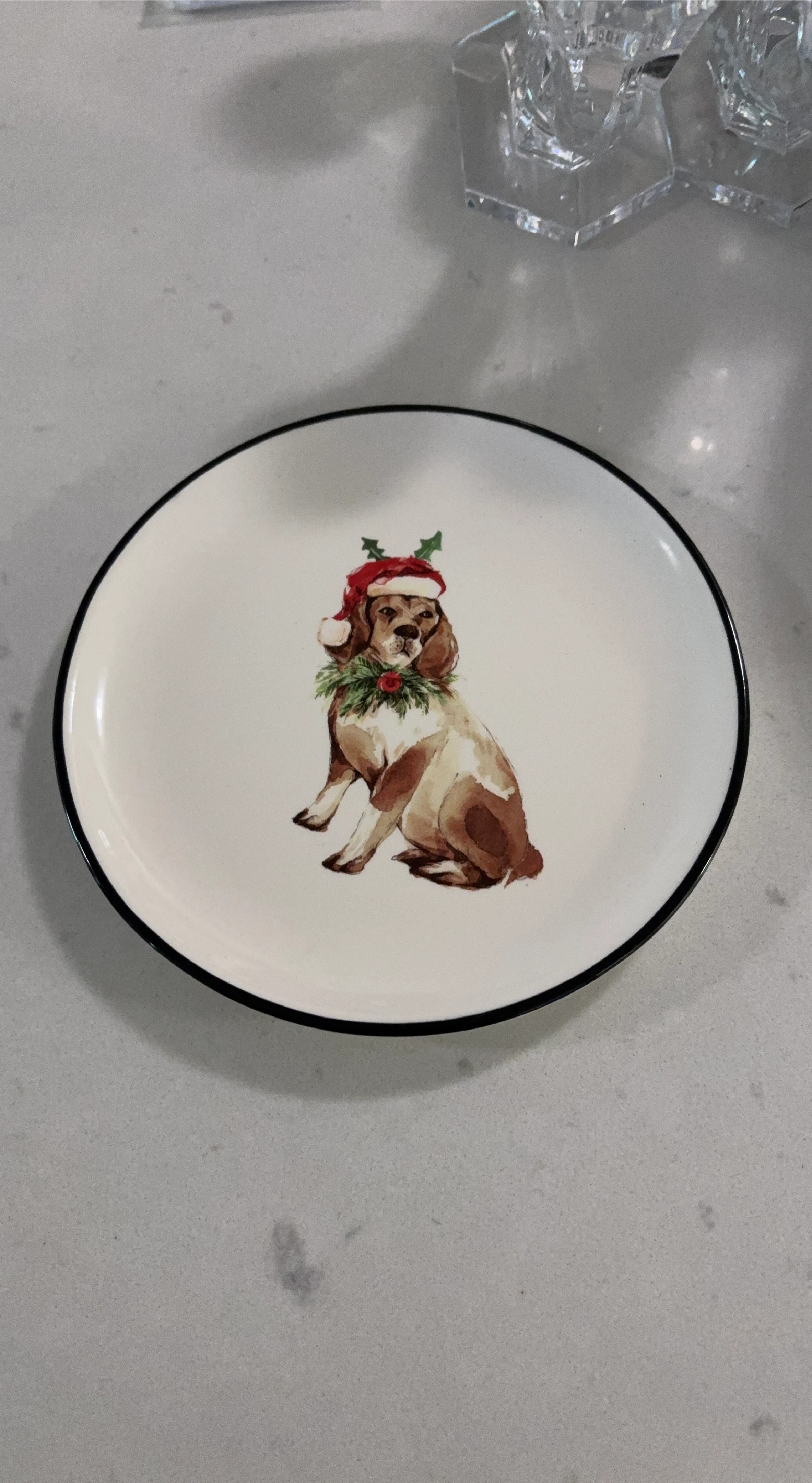 Christmas Dog Plate