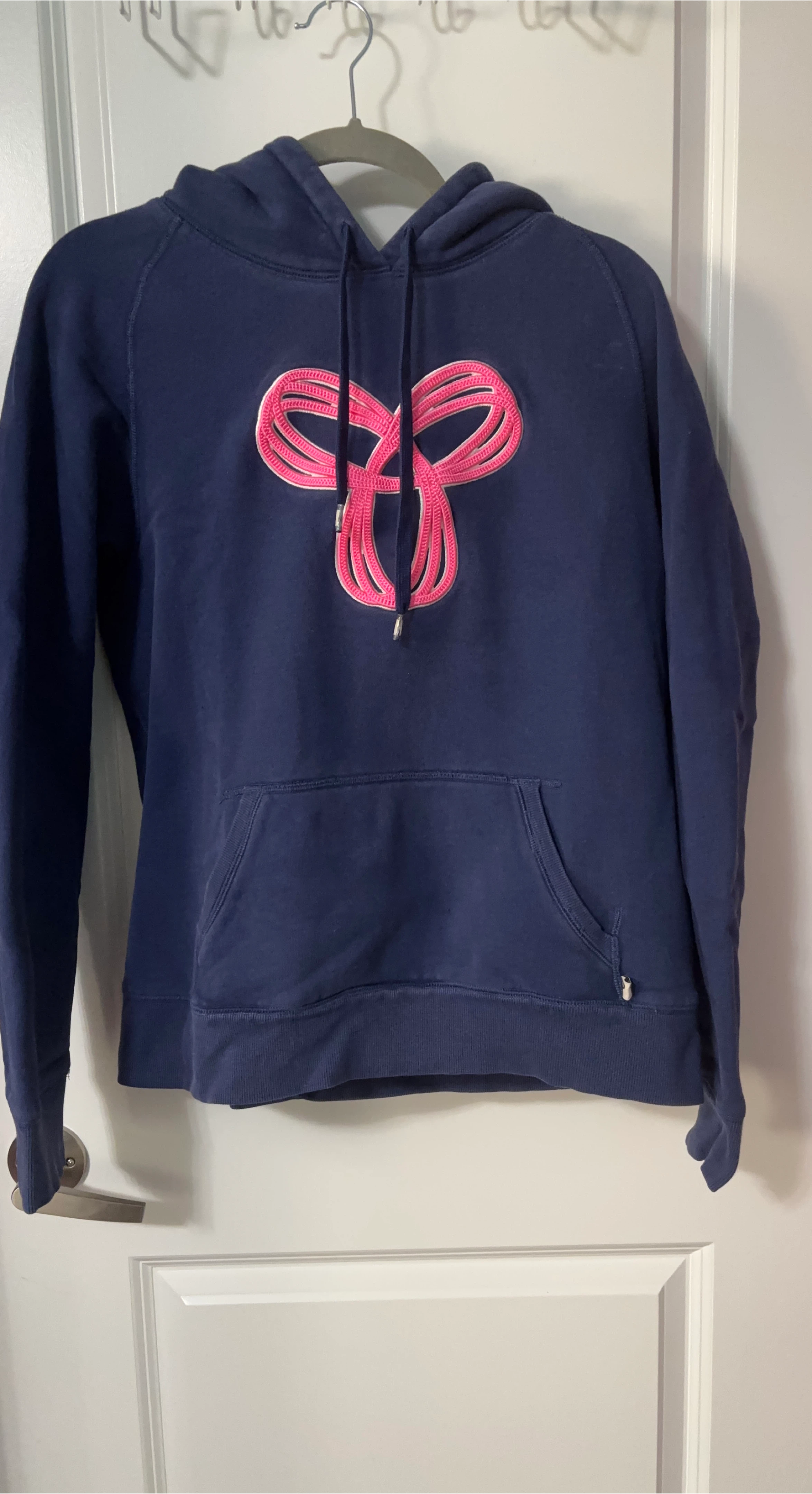 🏆Roots Hoodie - Navy Blue with Pink Logo