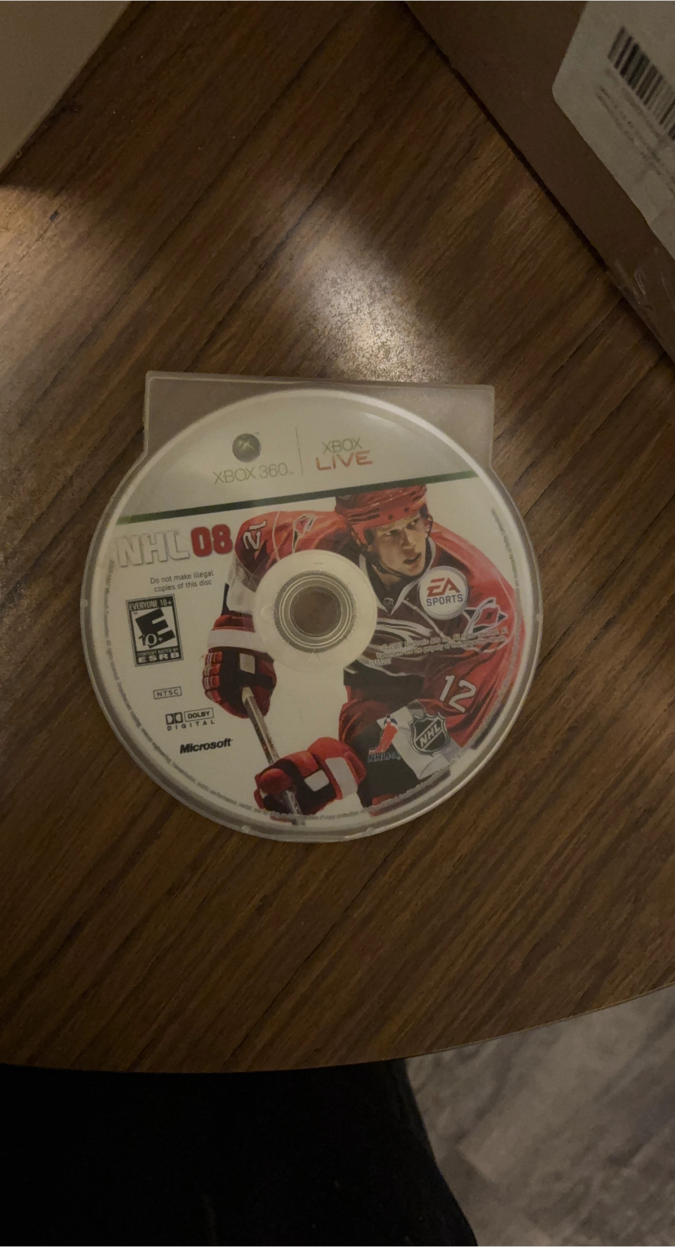 Xbox 360 NHL 08 Video Game