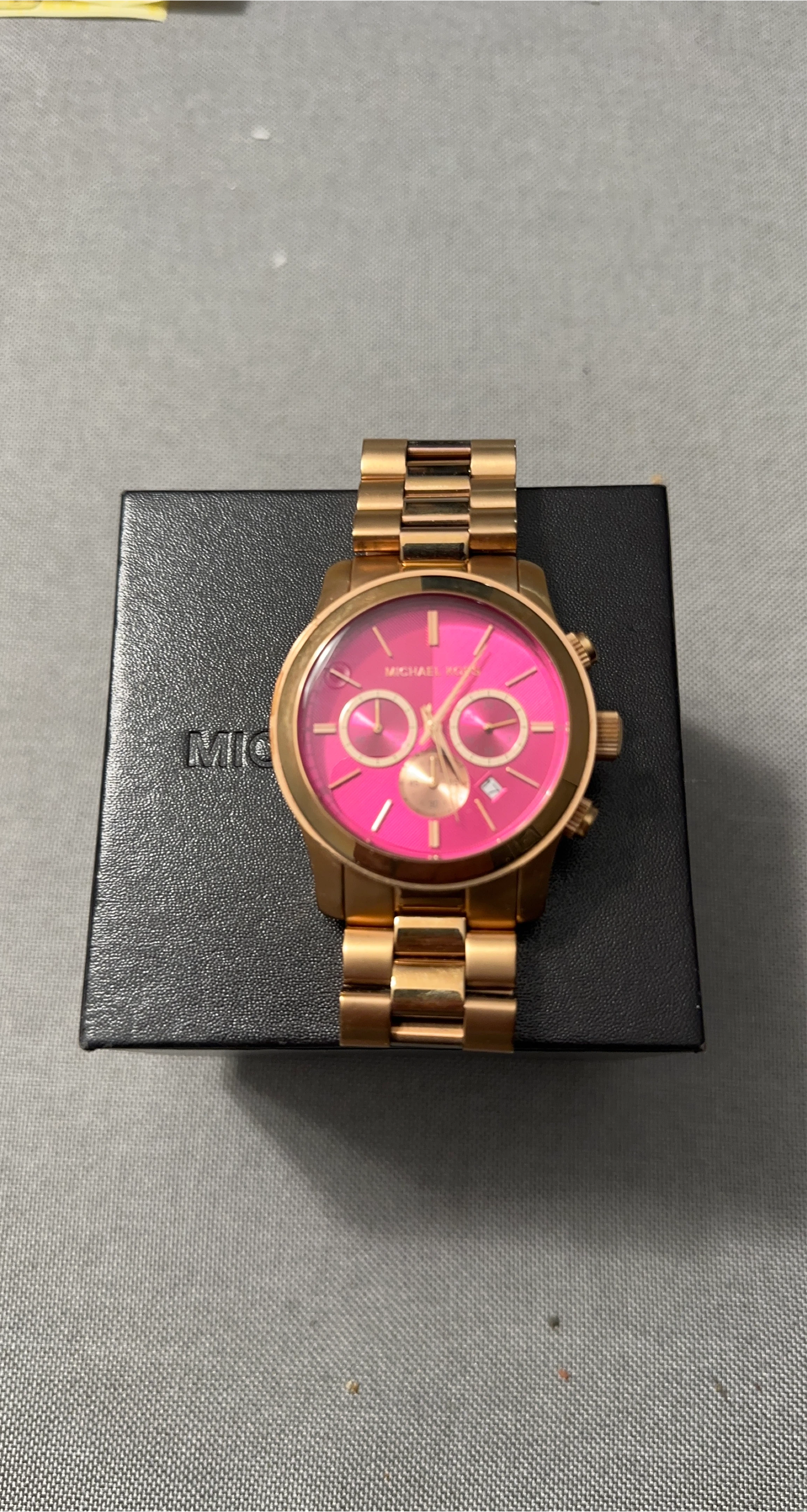 Michael Kors Rose Gold Pink Chronograph Watch