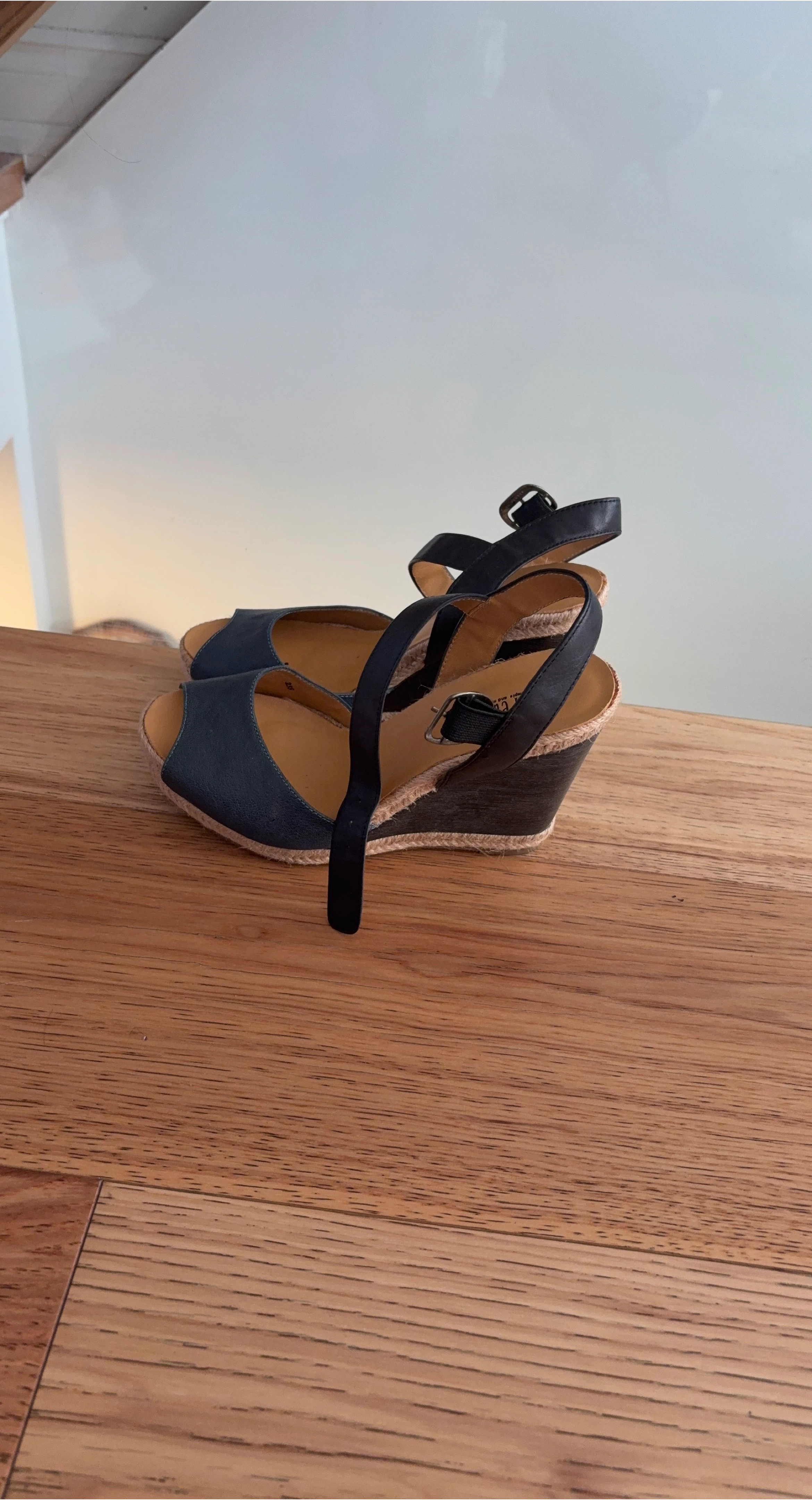 Blue Wedge Espadrille Sandals