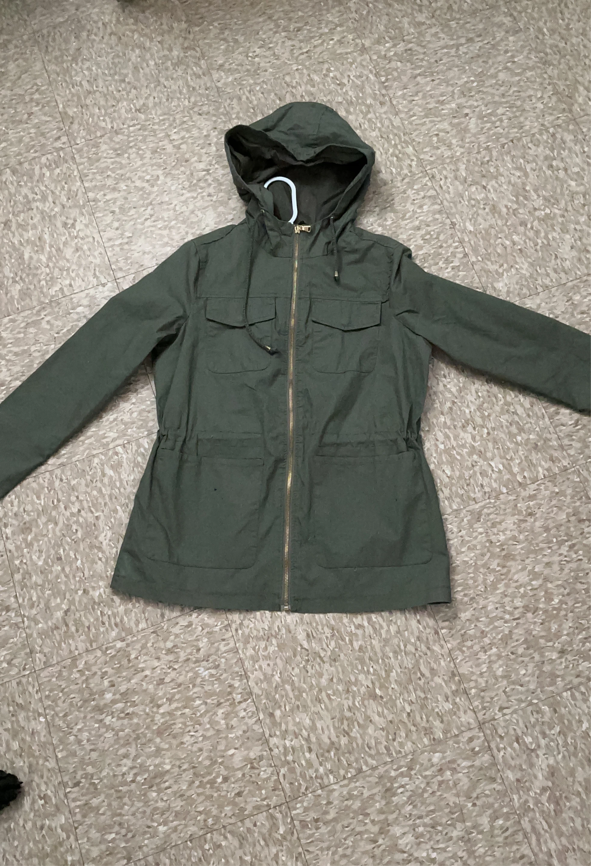 Green Anorak Jacket with Hood