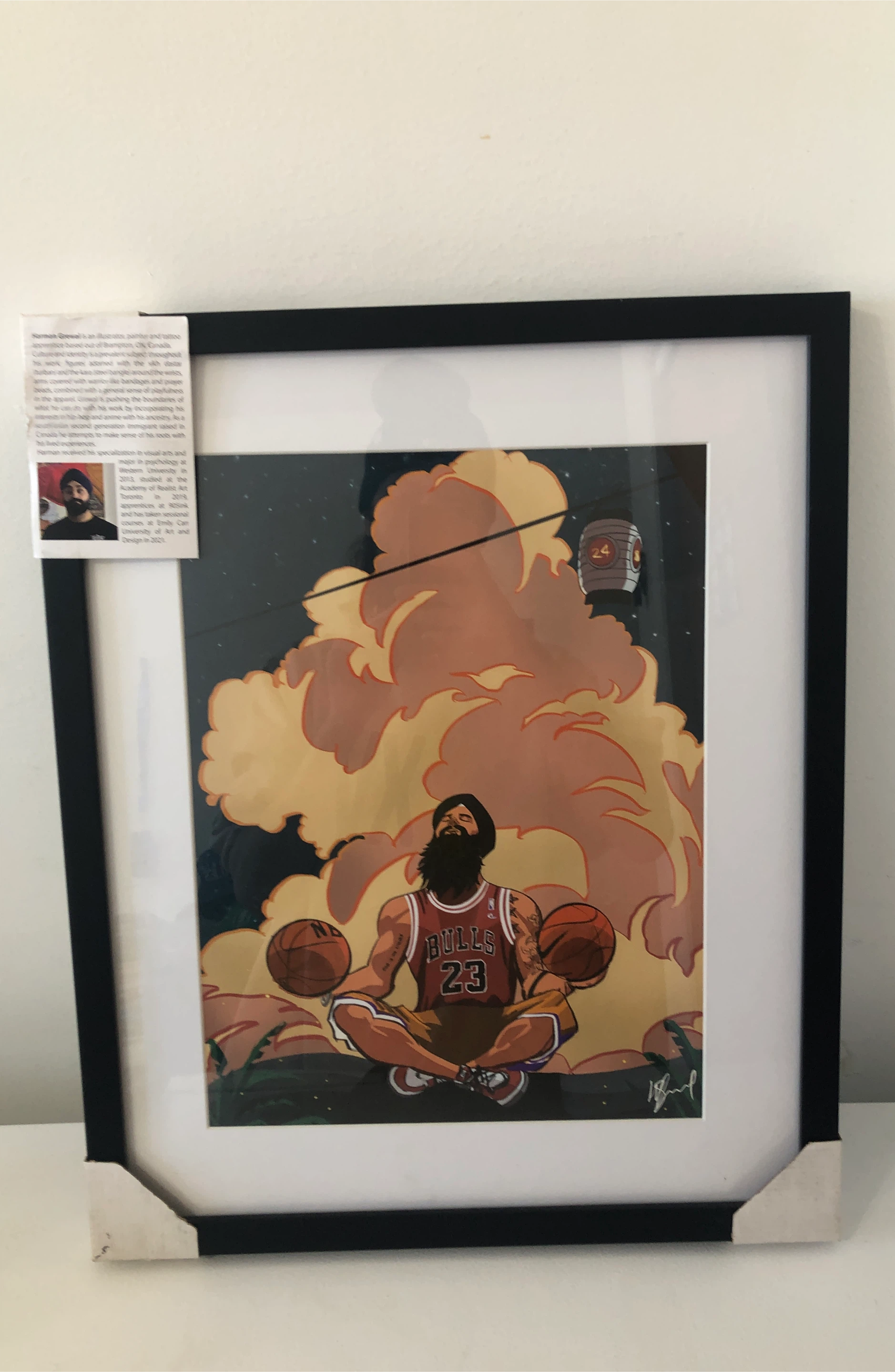Framed Artwork Print of Basketball Player 🏆