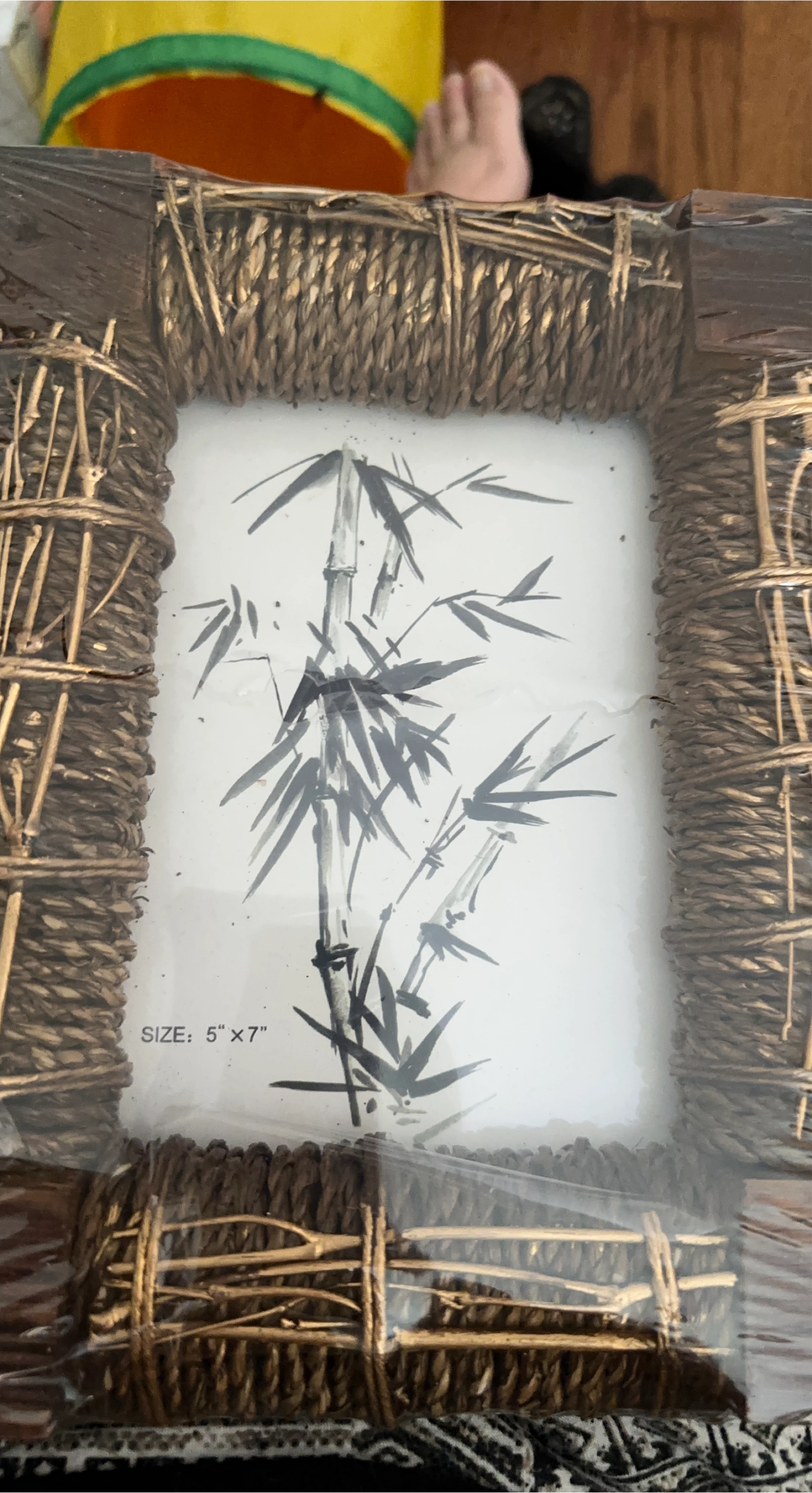 5" x 7" Picture Frame - Woven Natural Wood Style