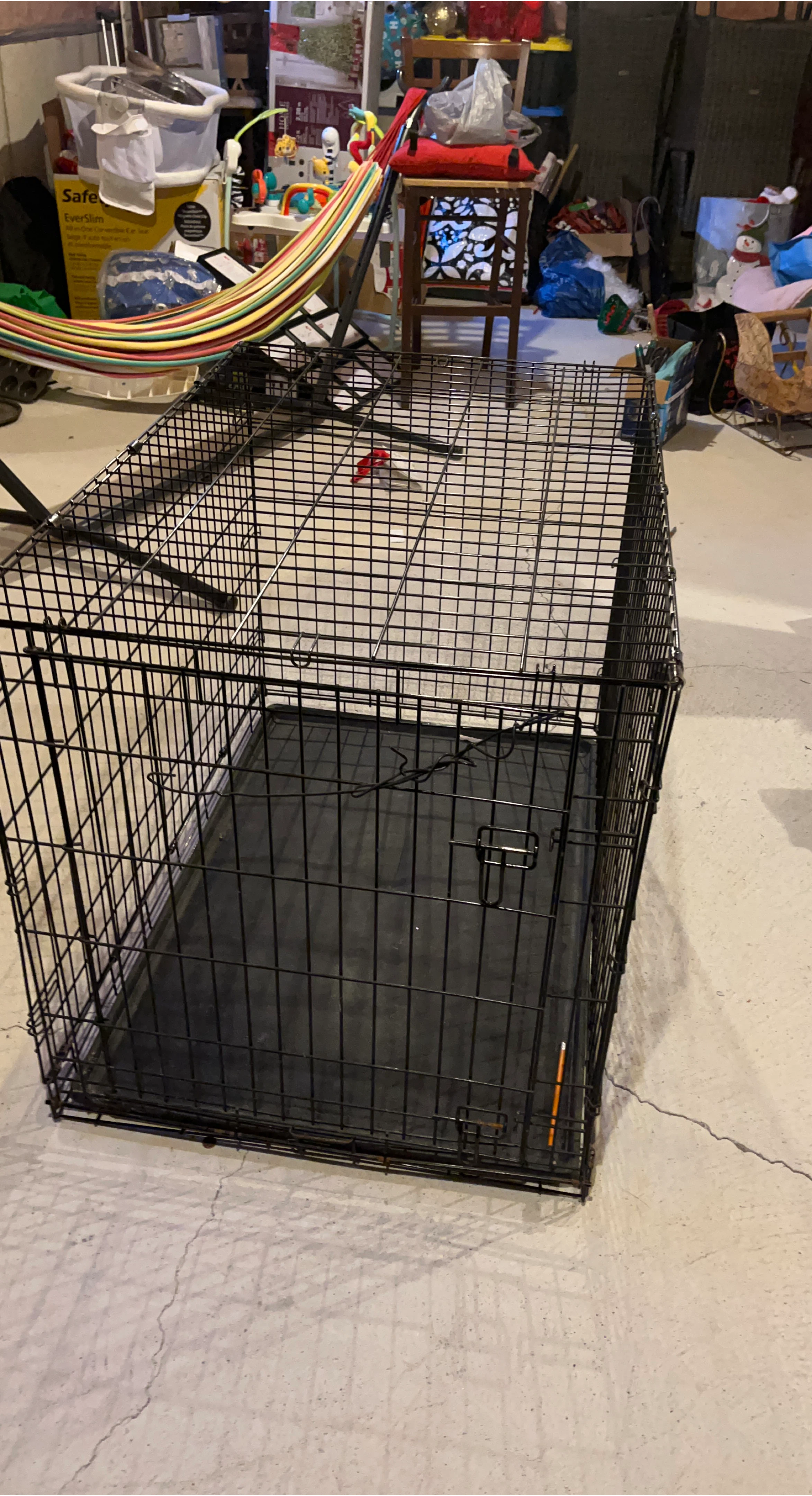 Large Black Wire Dog Crate