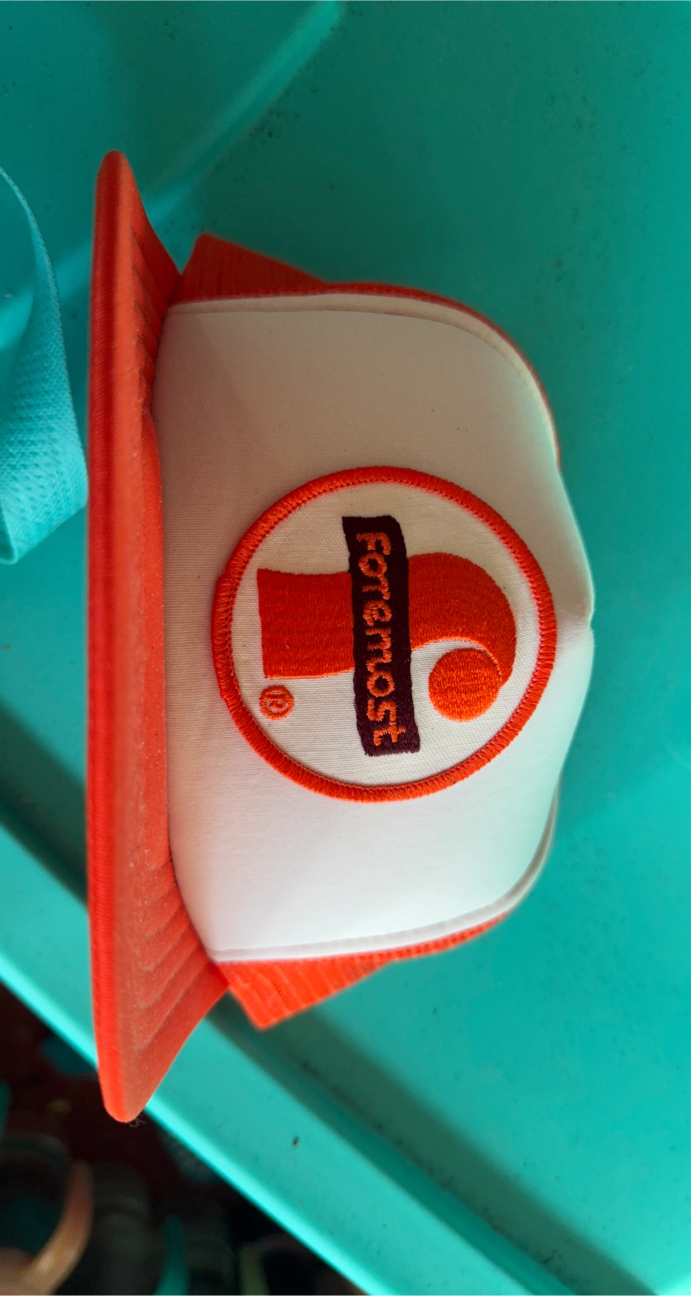 Vintage Foremost Orange Mesh Trucker Hat