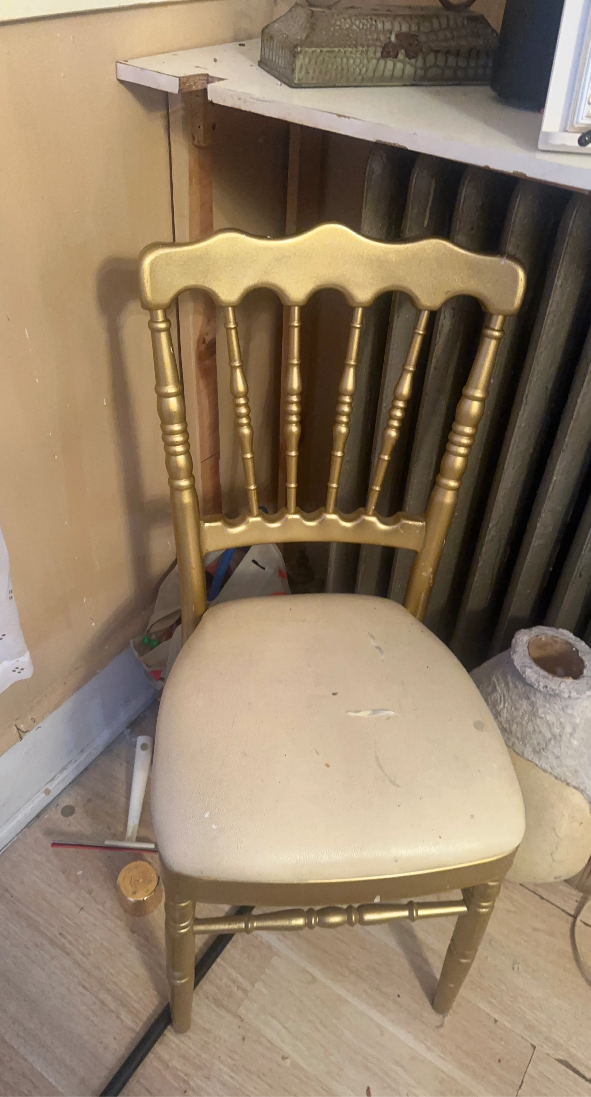 Gold Chiavari Chair with Padded Seat
