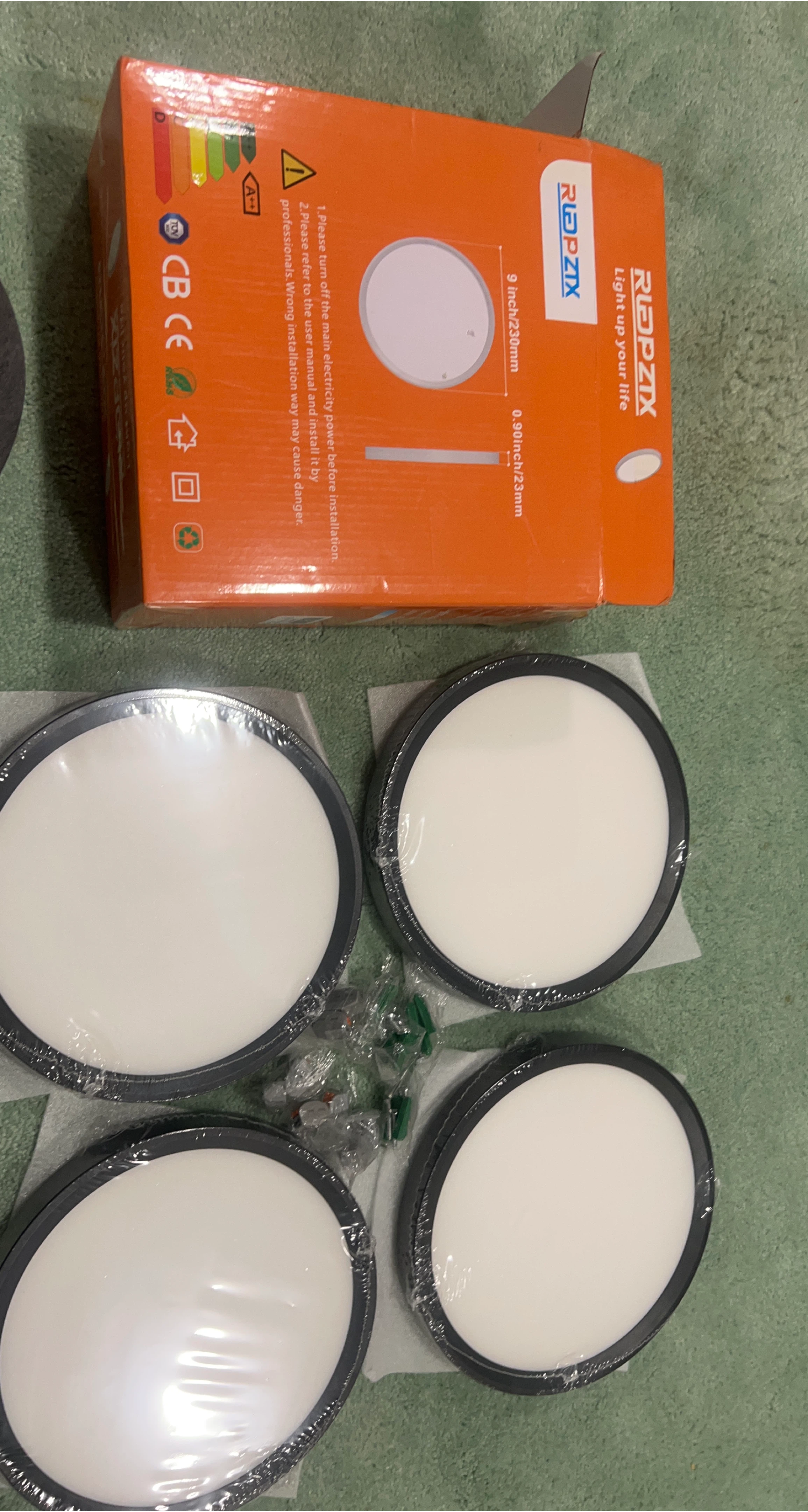 ROPZIX Flush Mount LED Ceiling Lights - 9 inch 4pcs