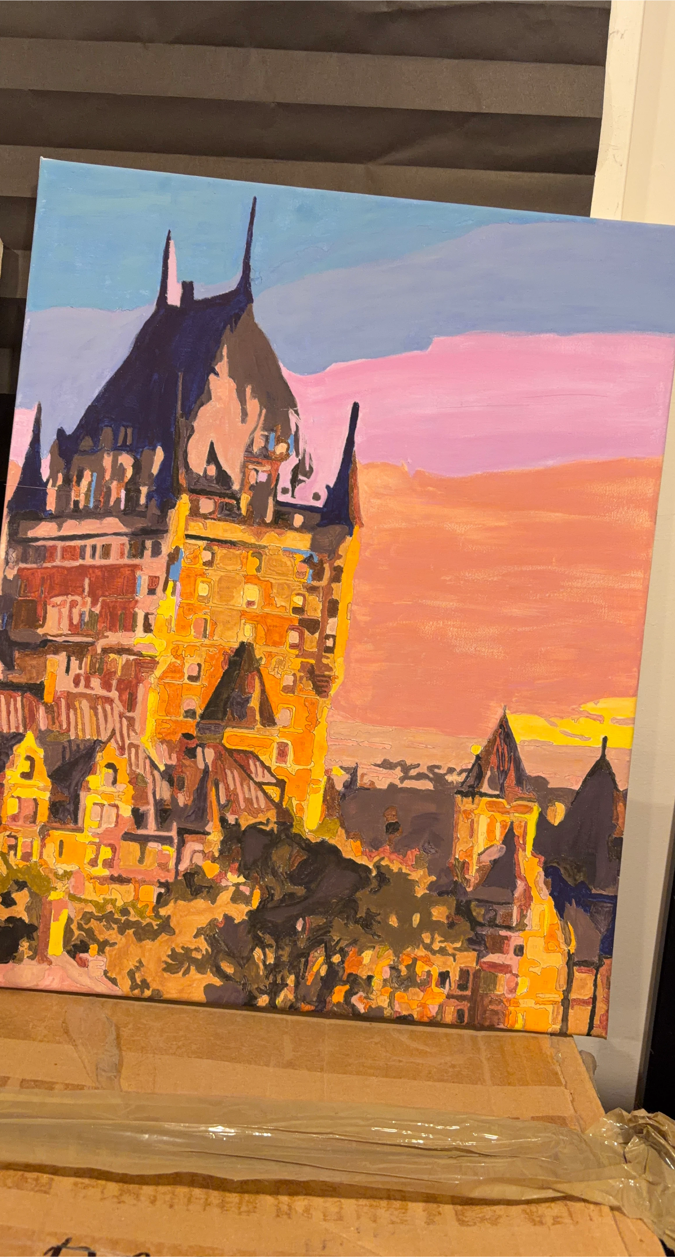 Painting of Fairmont Le Chateau Frontenac