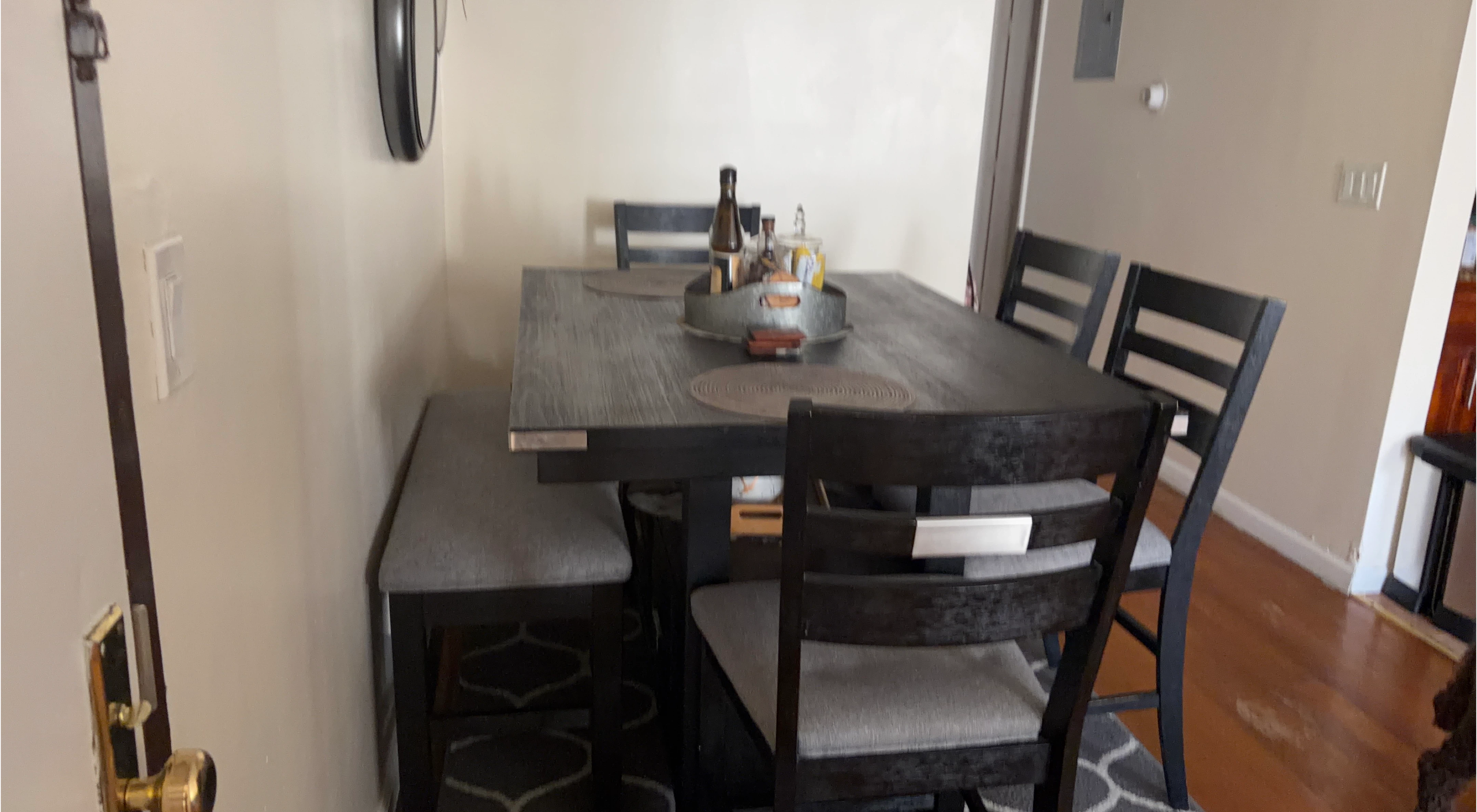 Dining Table and Chairs Set with Bench