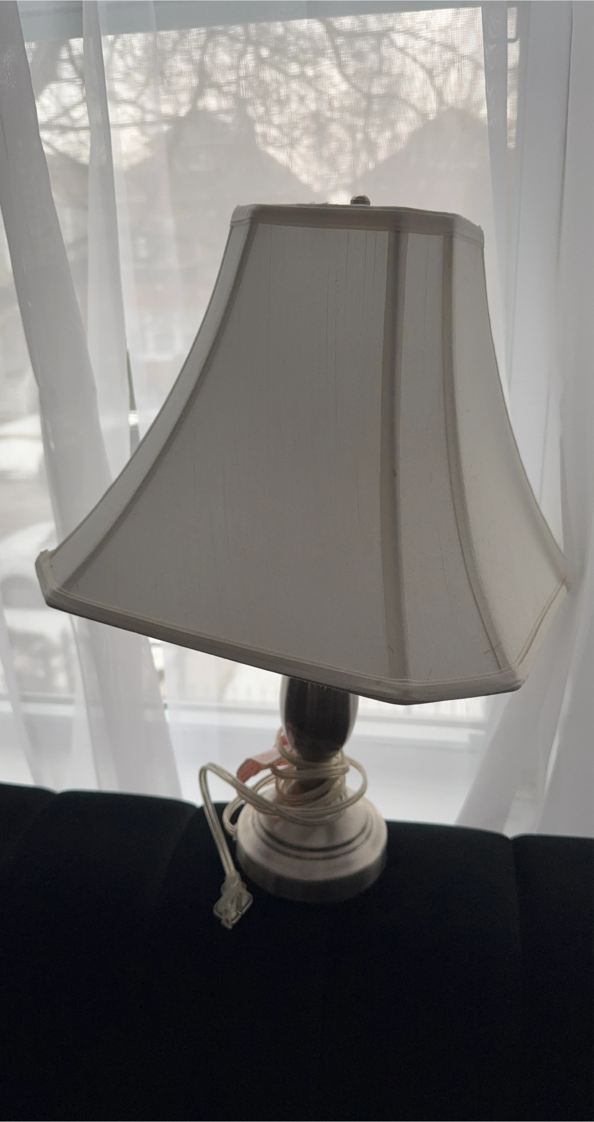 Table Lamp with White Shade