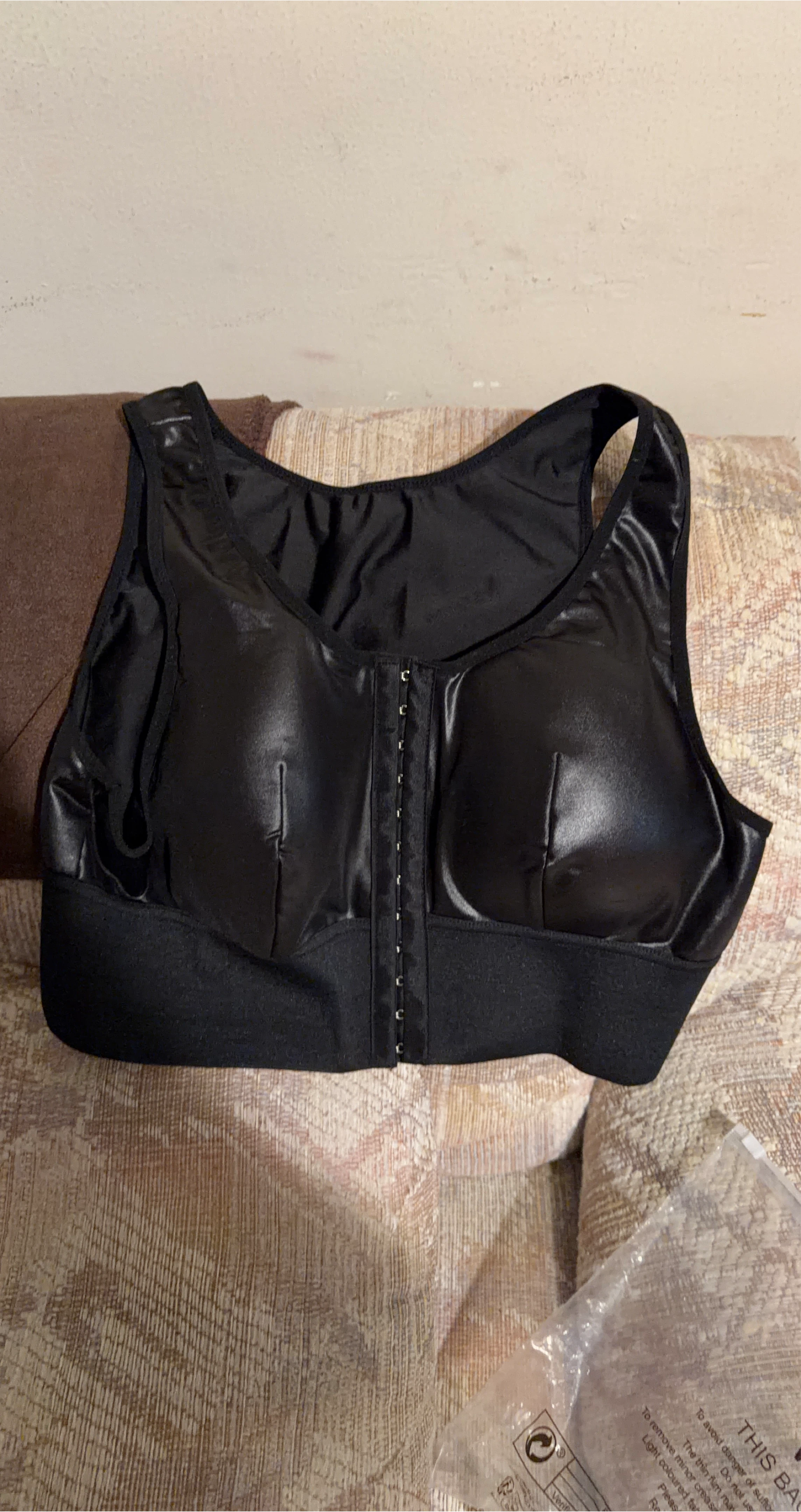 Faux Leather Crop Tank Top🏆