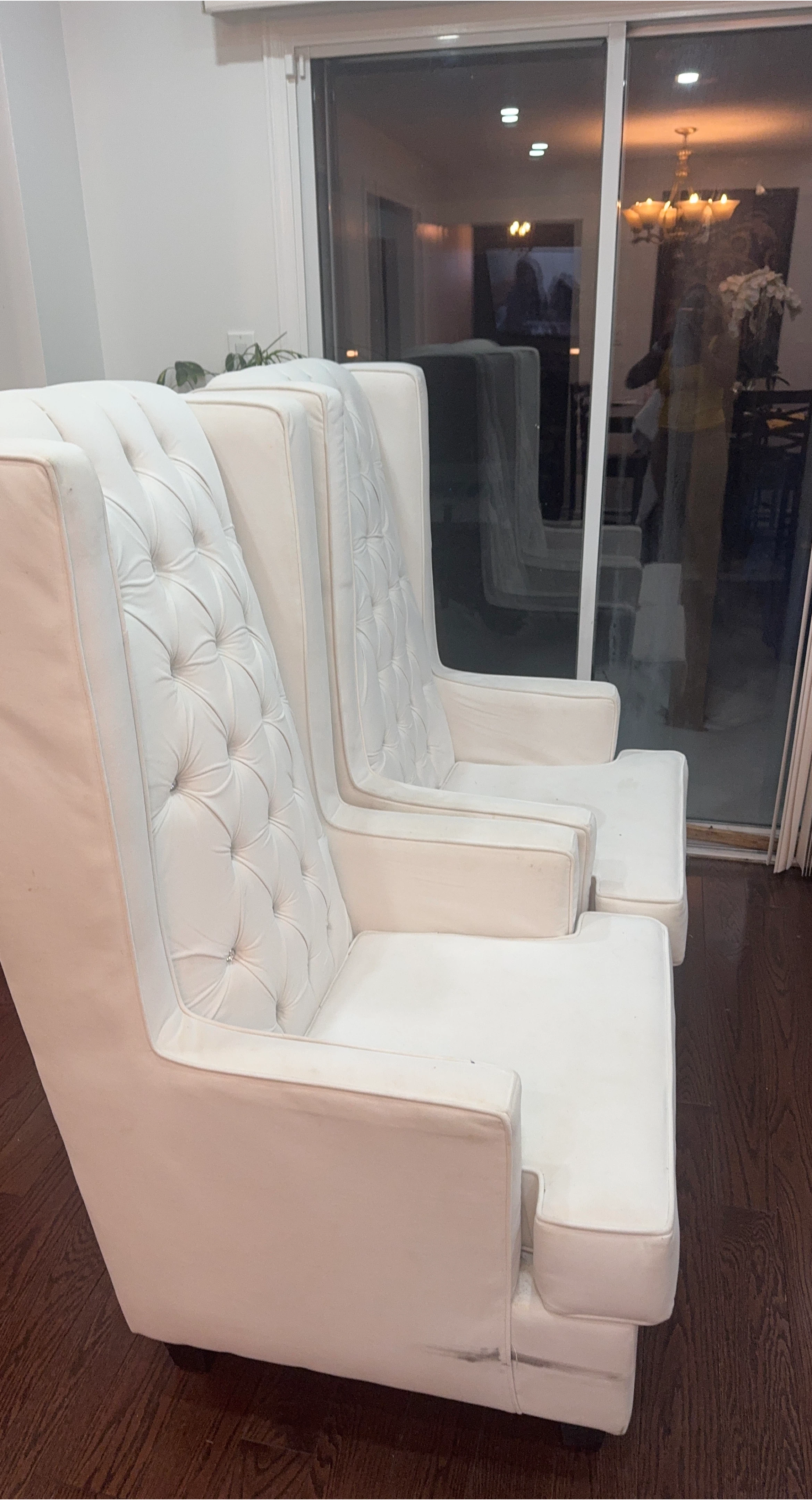 White Tufted Accent Chairs (Set of 2)