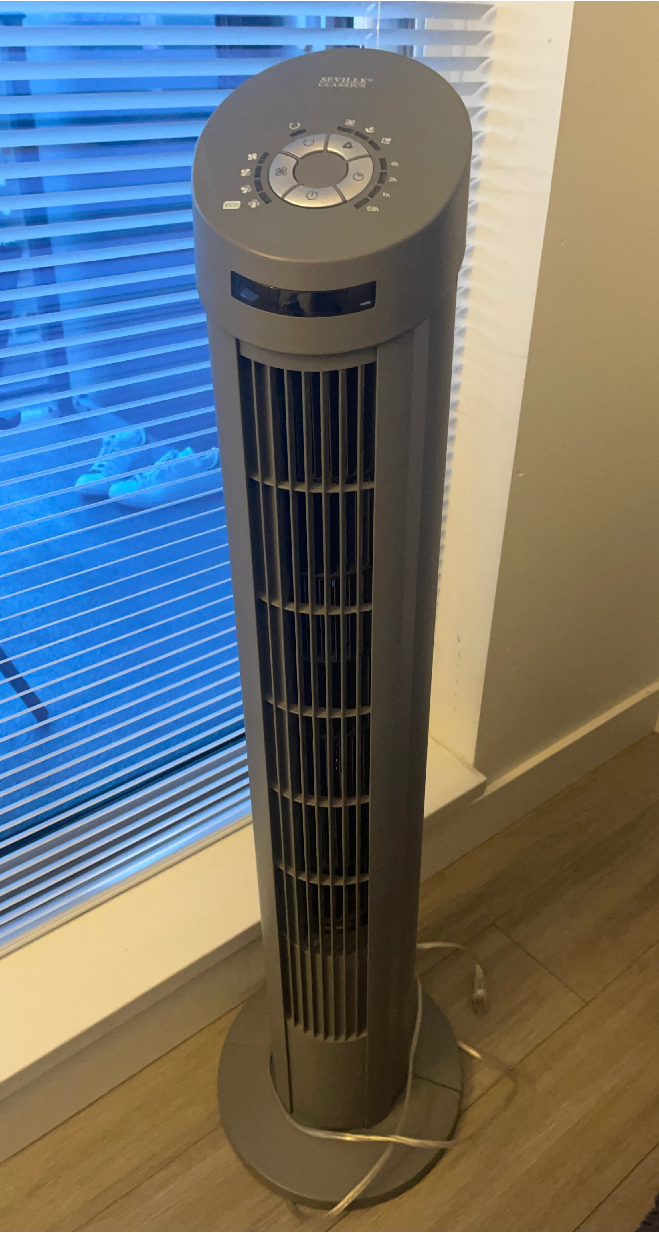 Seville Classics Grey Tower Fan