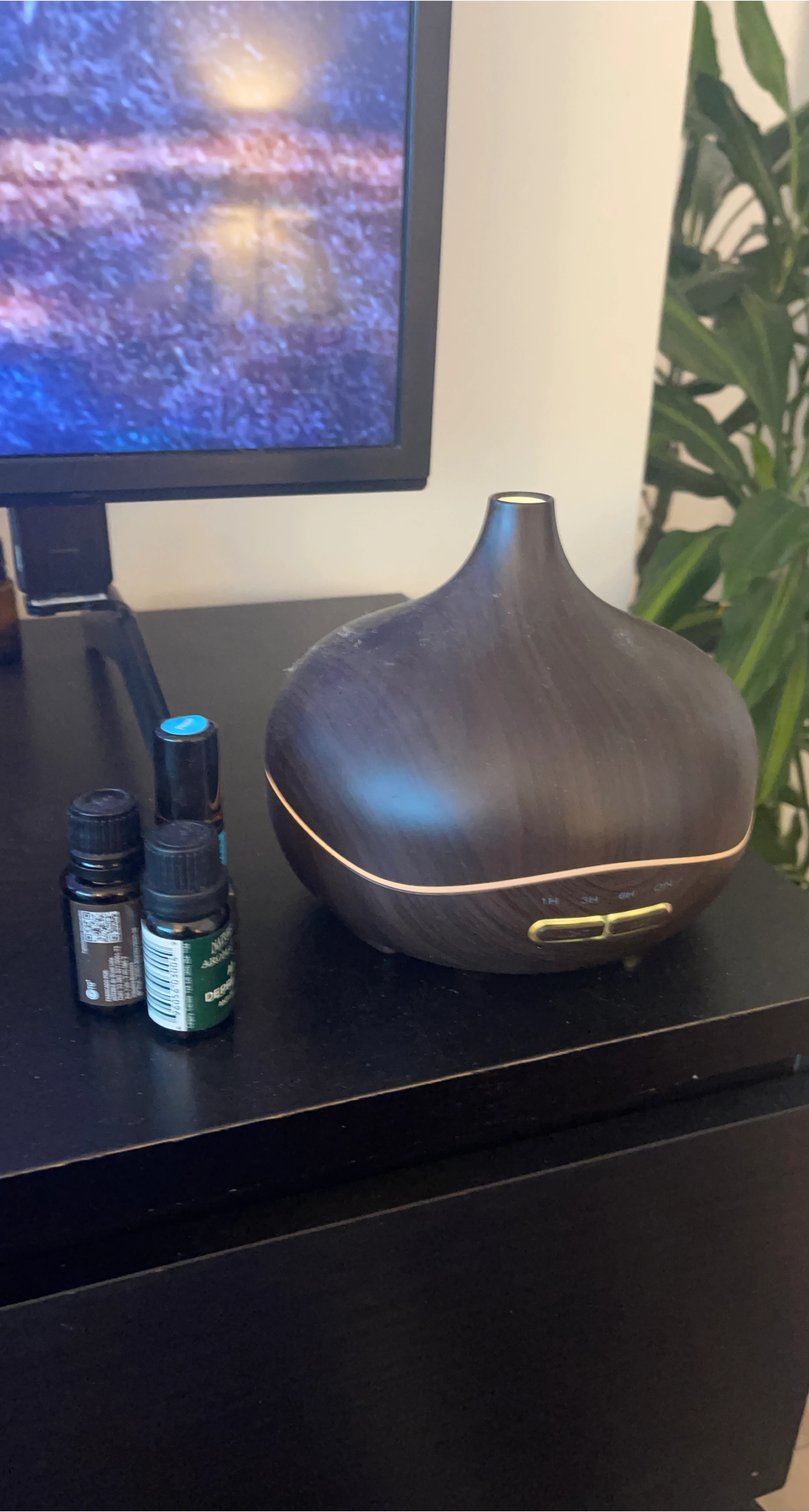 Dark Wood Essential Oil Diffuser