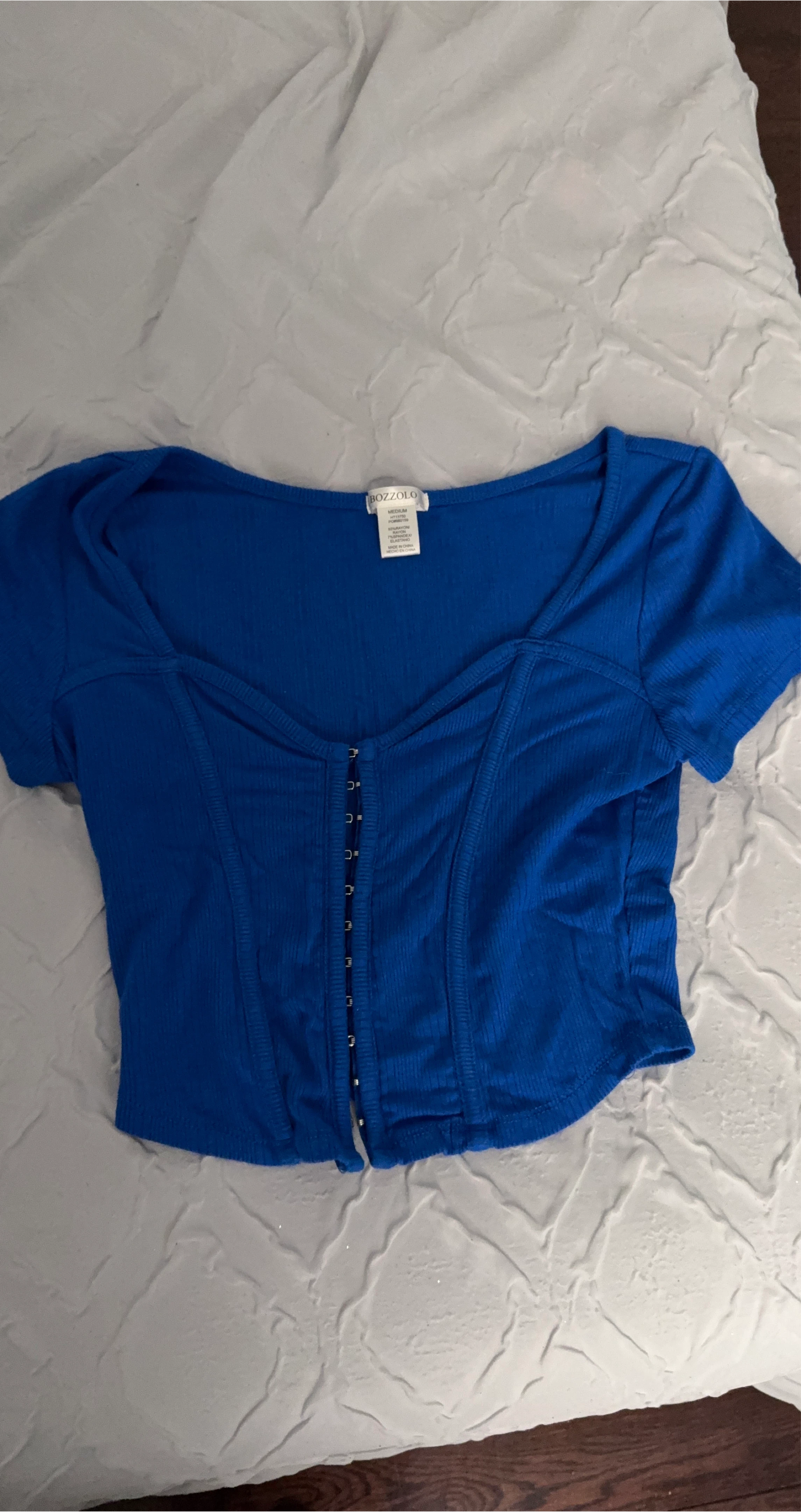 Bozzolo Blue Corset Top - Medium