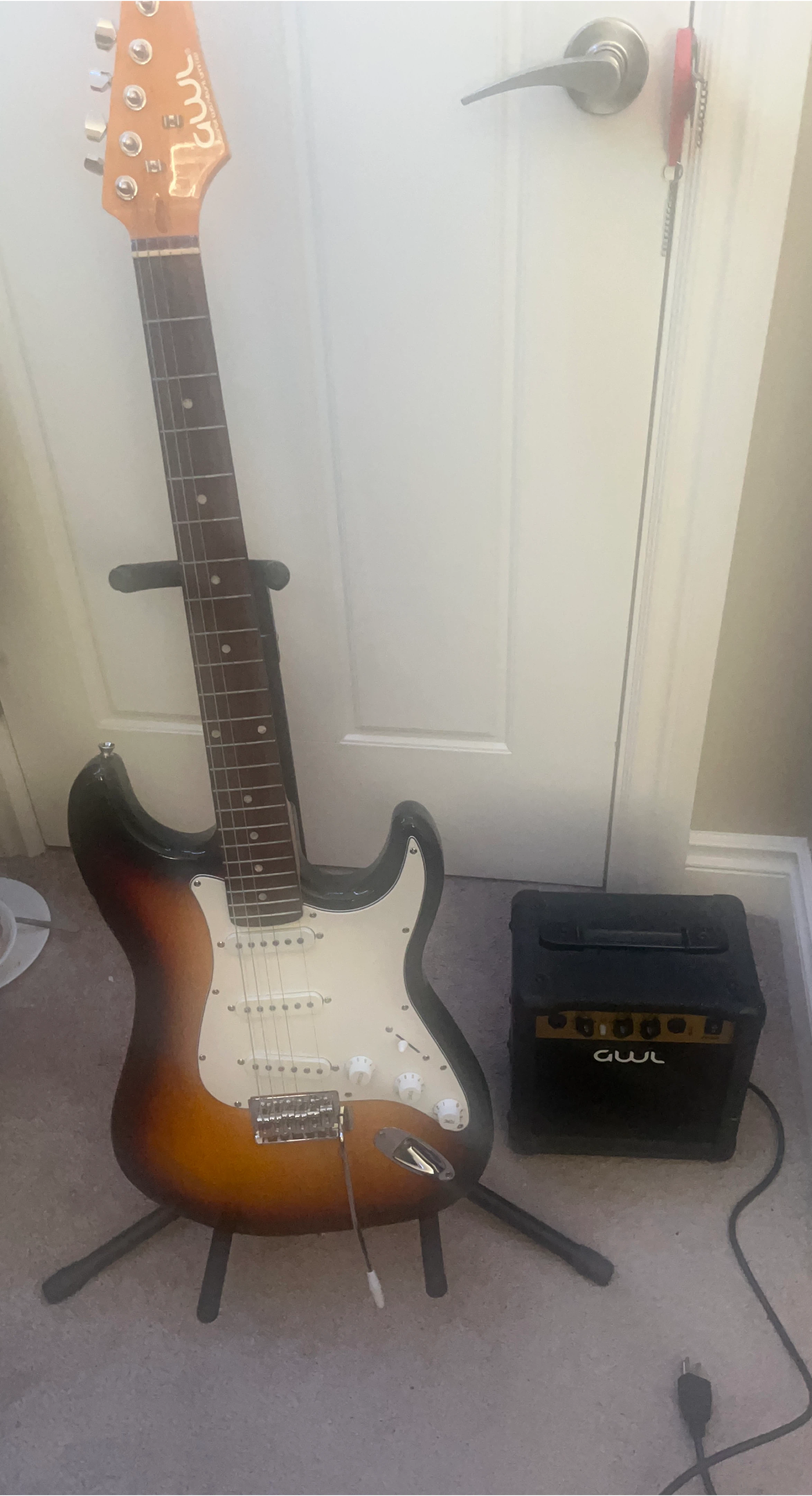 Electric Guitar with Amplifier